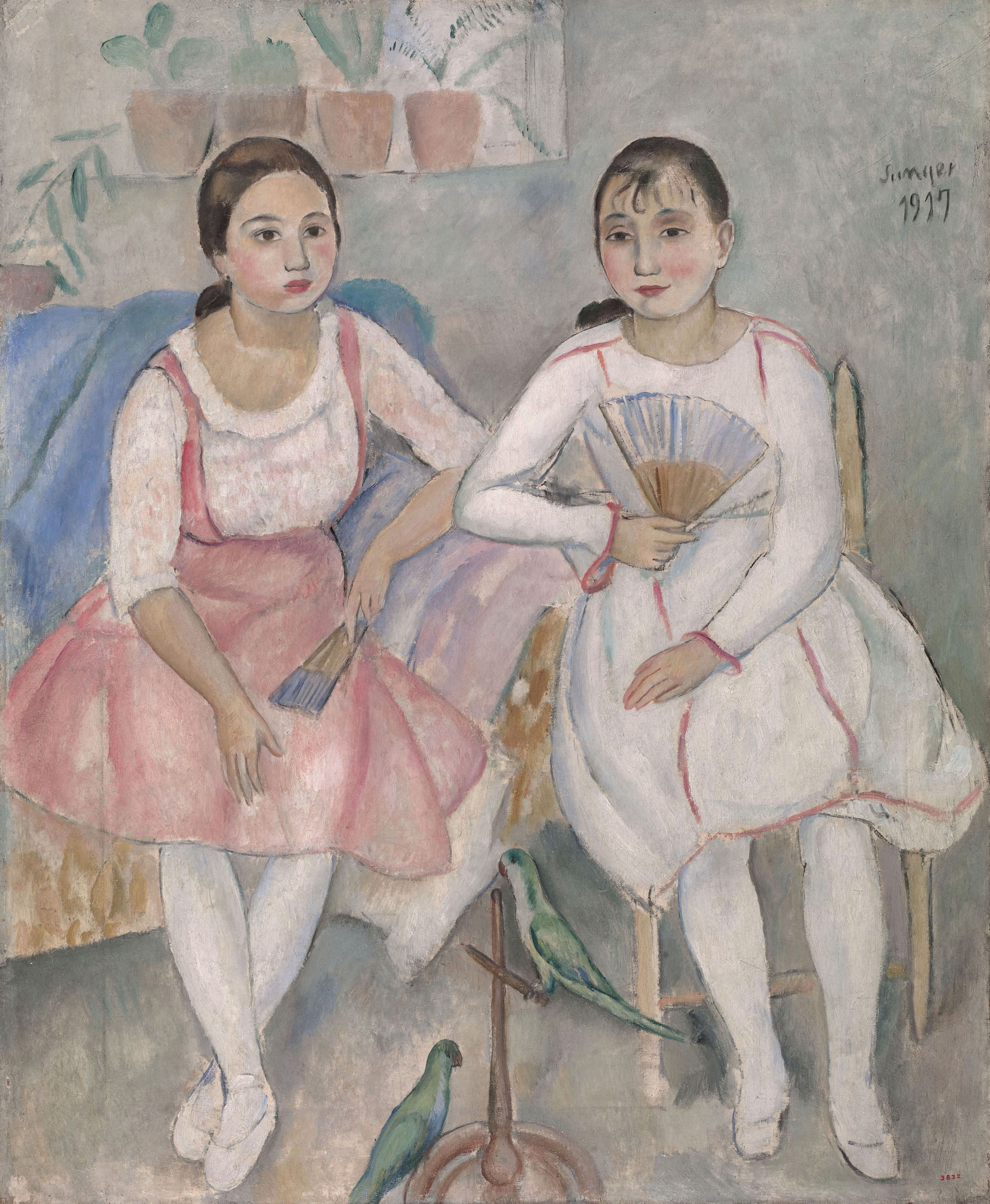 image for: Joaquim Sunyer - Les dues cotorres - 1917
