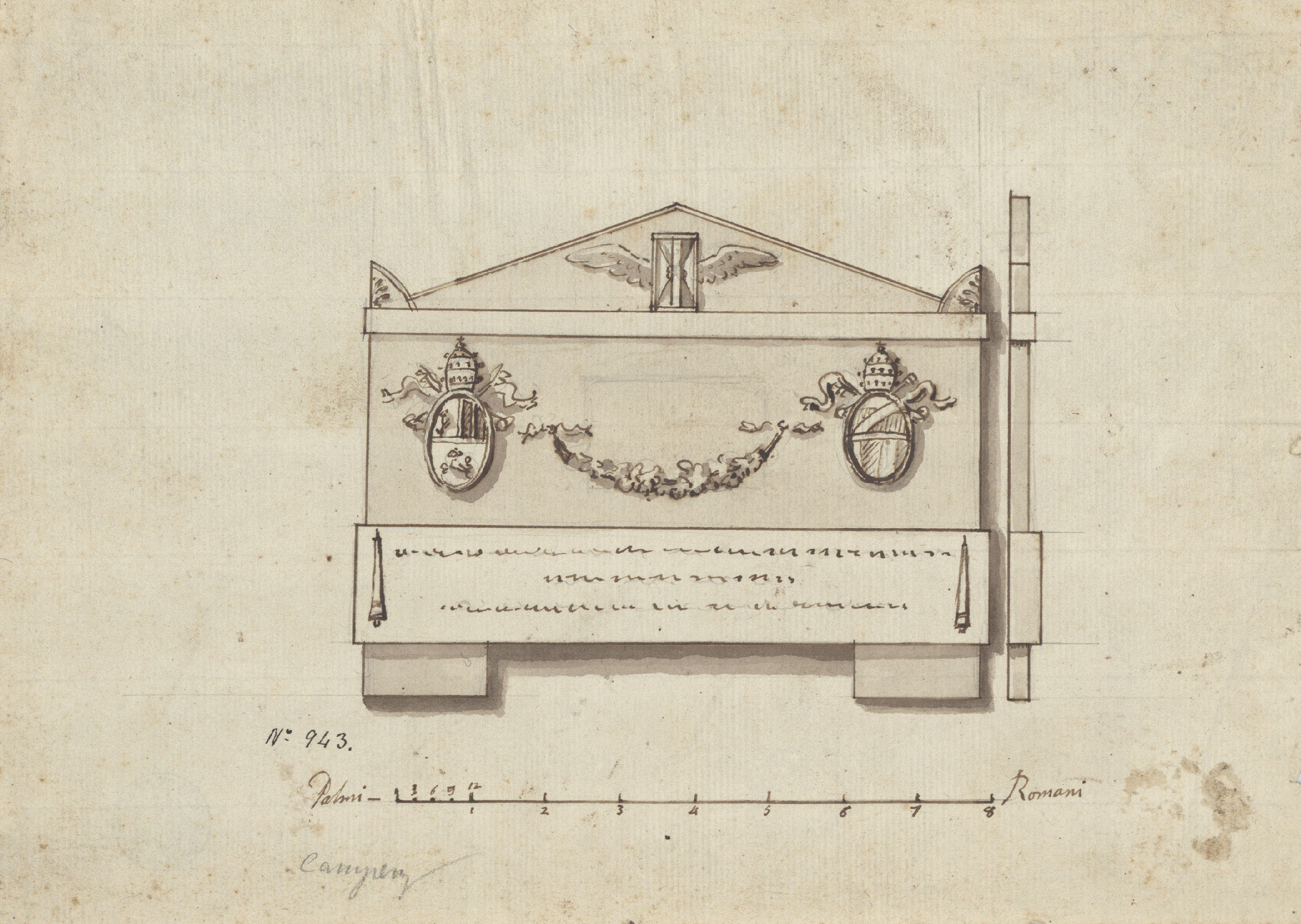 image for: Damià Campeny - Projecte de sarcòfag - Cap a 1805-1810