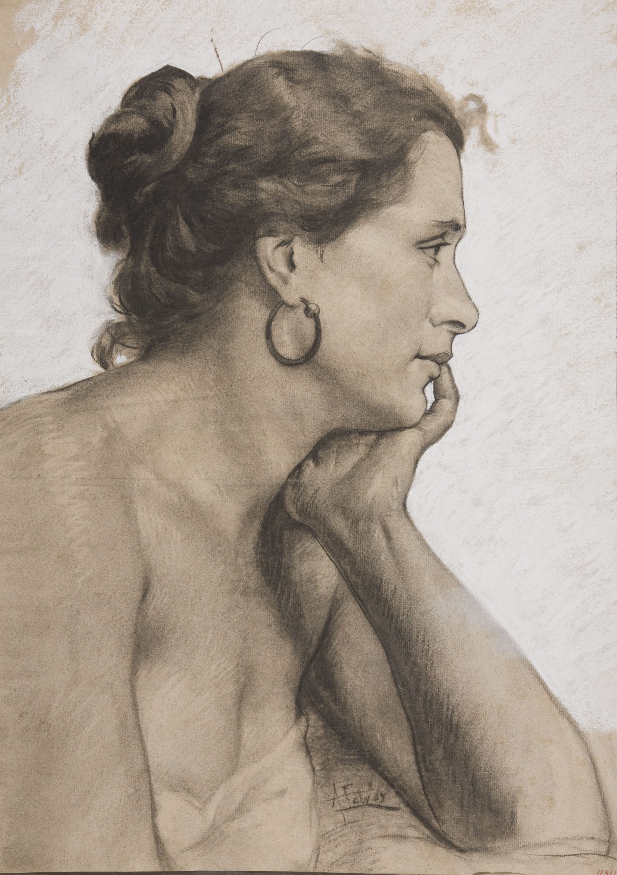 image for: Antoni Fabrés - Retrat femení - Cap a 1914