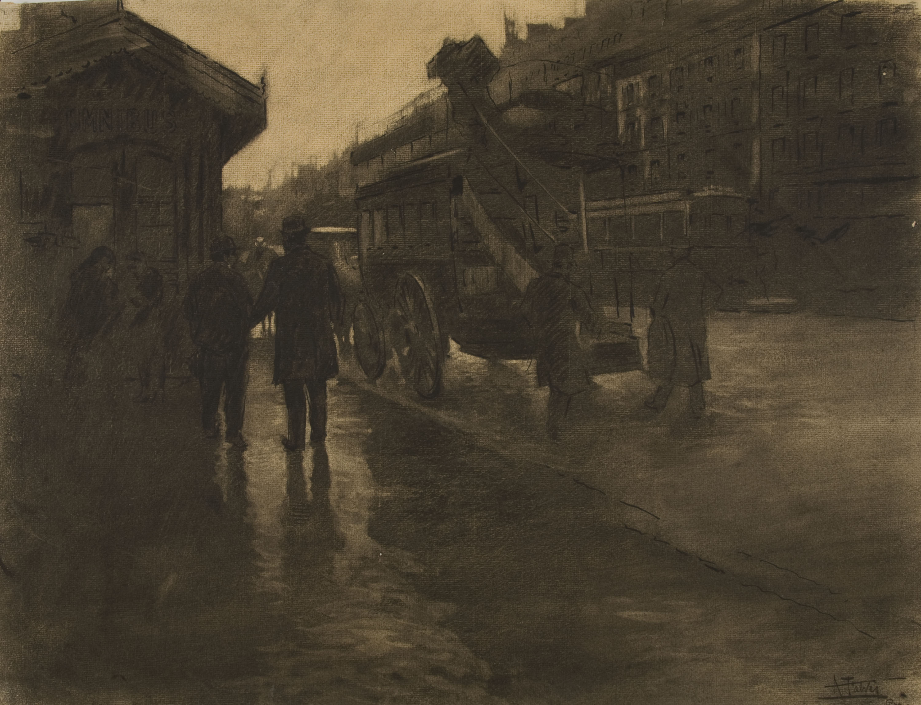 image for: Antoni Fabrés - Dia d&#039;hivern a París - Cap a 1894-1902