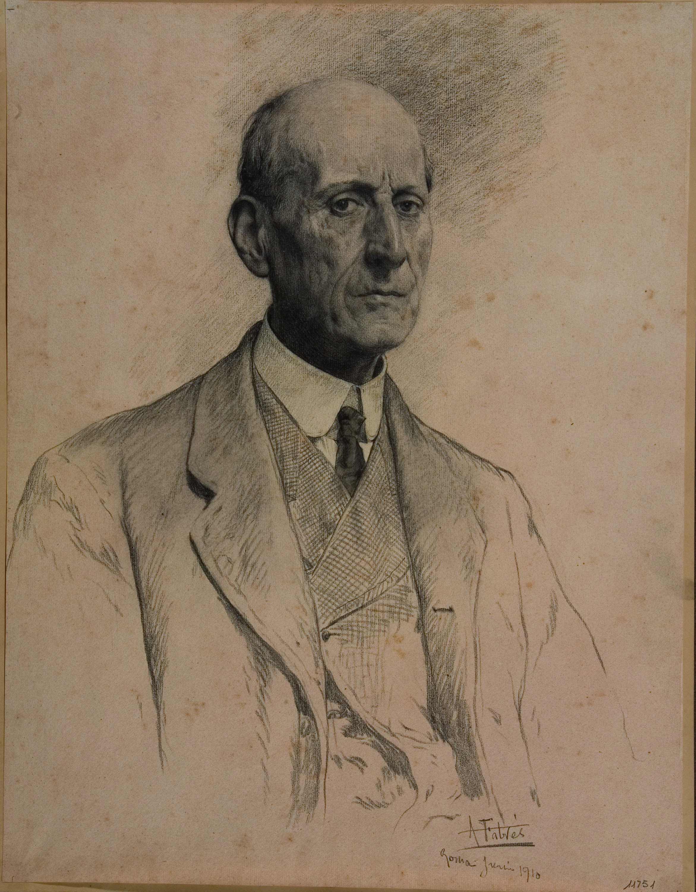 image for: Antoni Fabrés - Retrat masculí - 1910