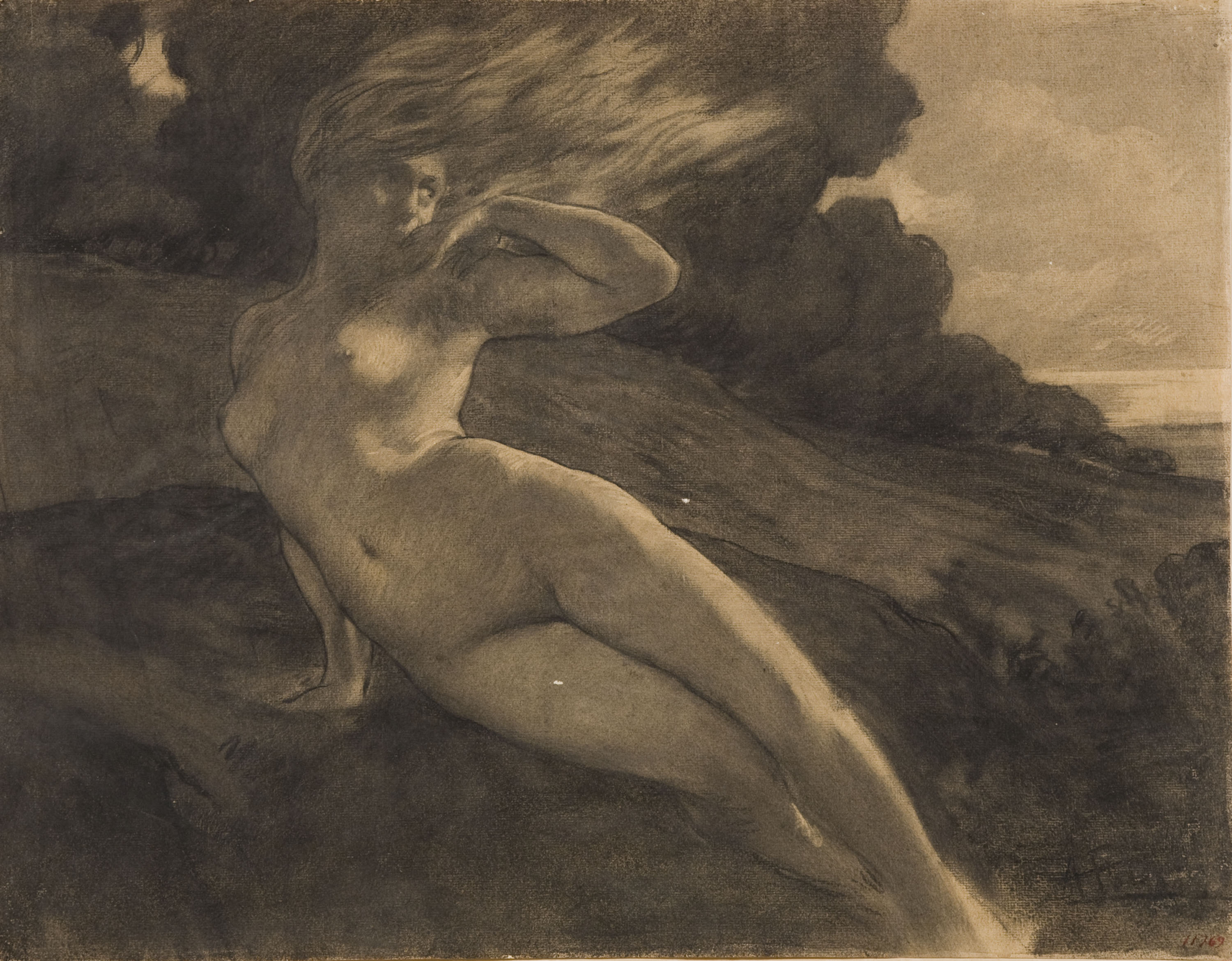 image for: Antoni Fabrés - Nu femení en un paisatge - Cap a 1925