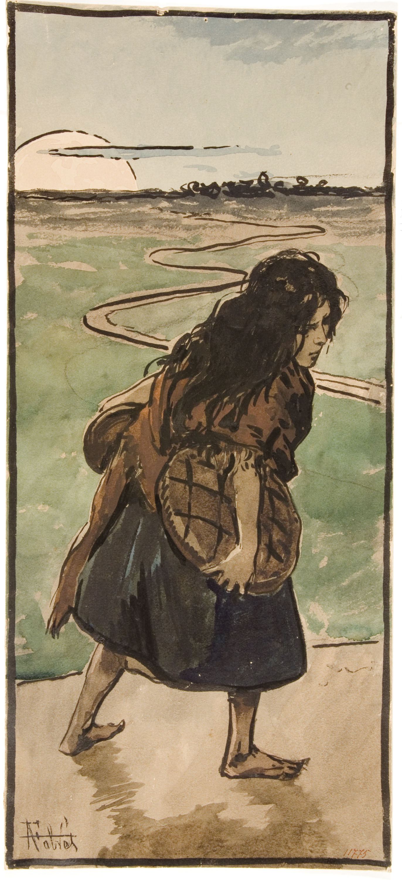 image for: Antoni Fabrés - &quot;Anant per pa&quot; - Cap a 1898