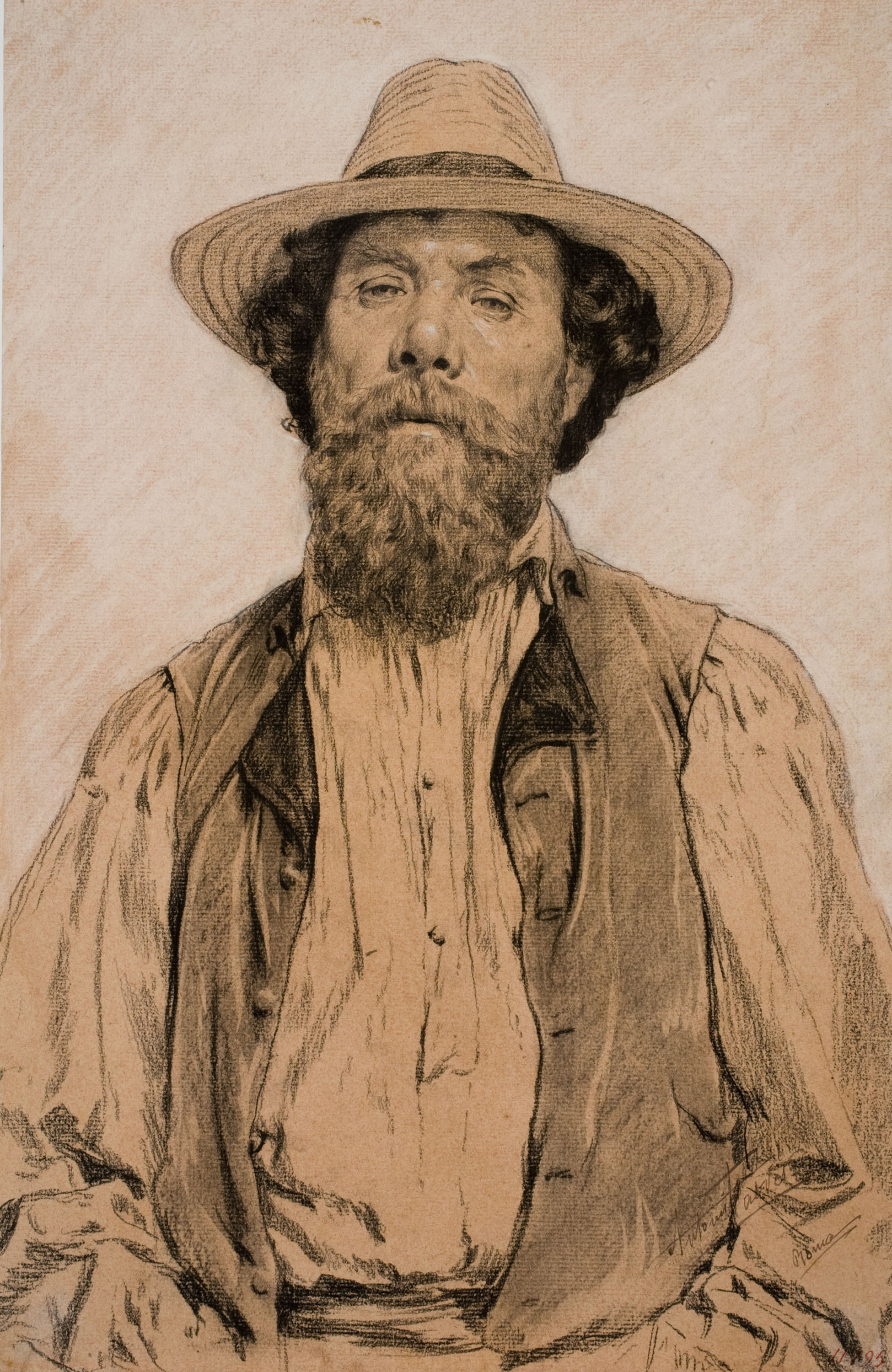 image for: Antoni Fabrés - Camperol italià - Cap a 1909