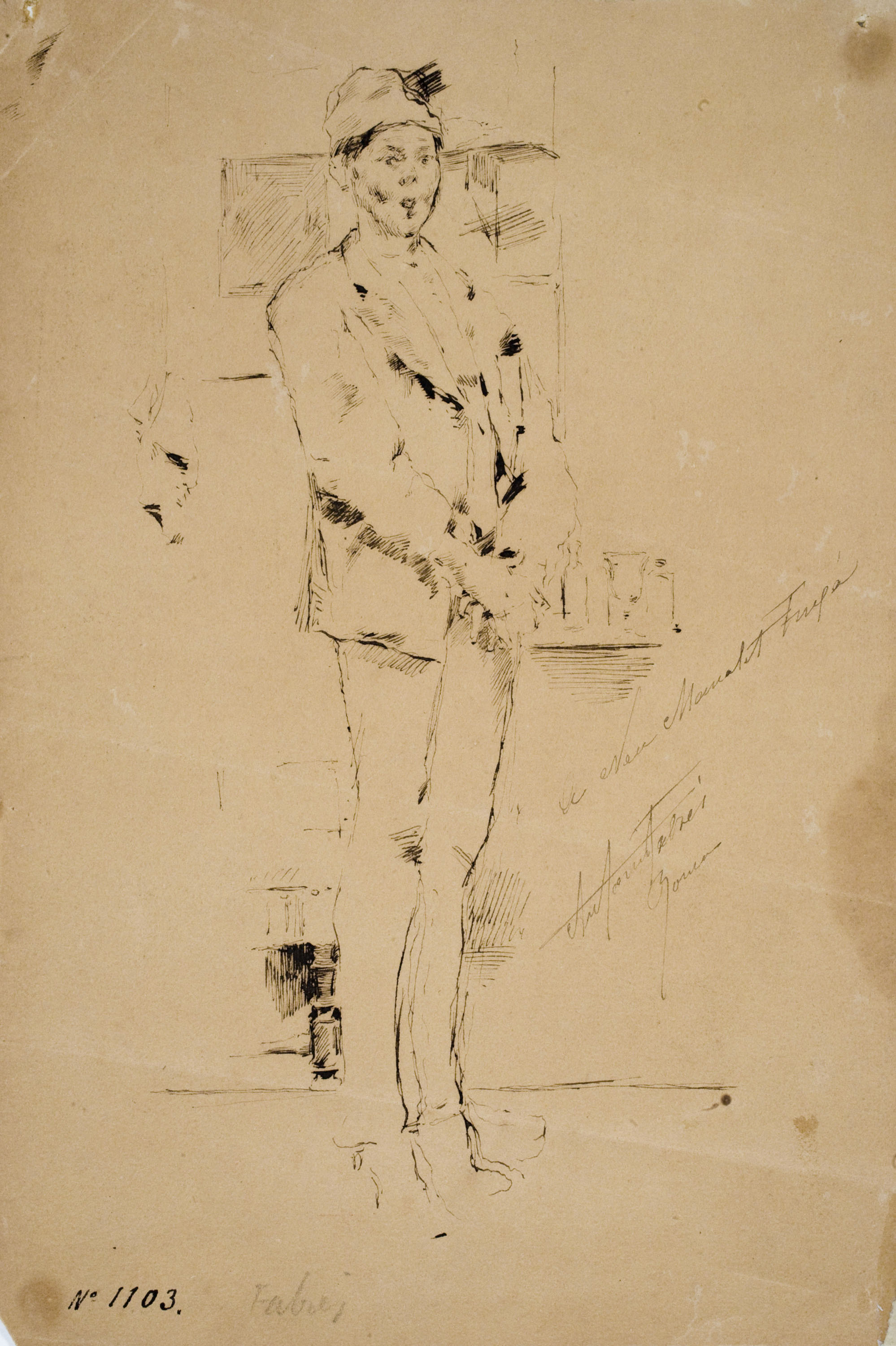 image for: Antoni Fabrés - Retrat de noi (Manuel Fuxà [?]) - Cap a 1875