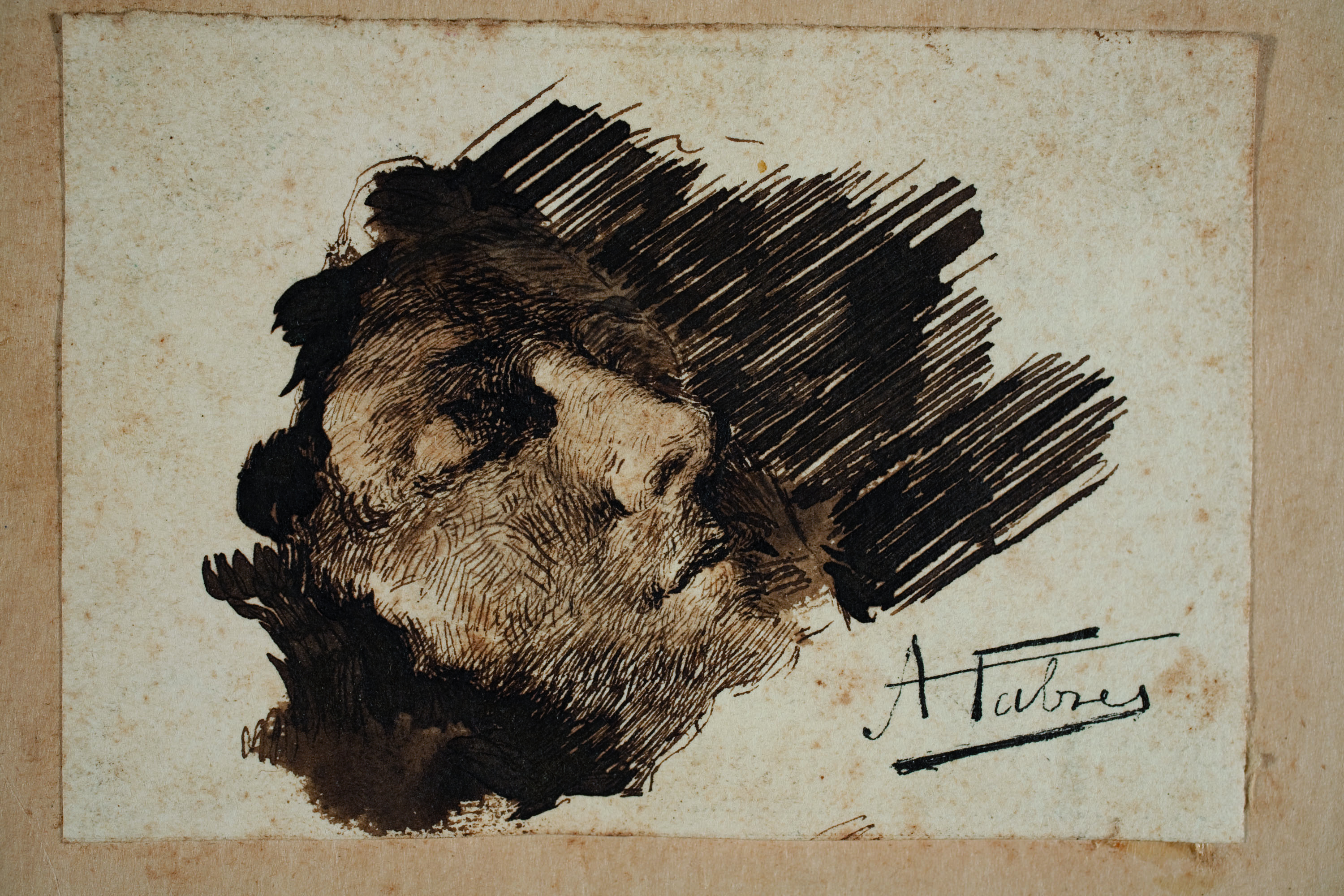 image for: Antoni Fabrés - Estudi per al dibuix «Màscara mortuòria de Marià Fortuny» - 1874