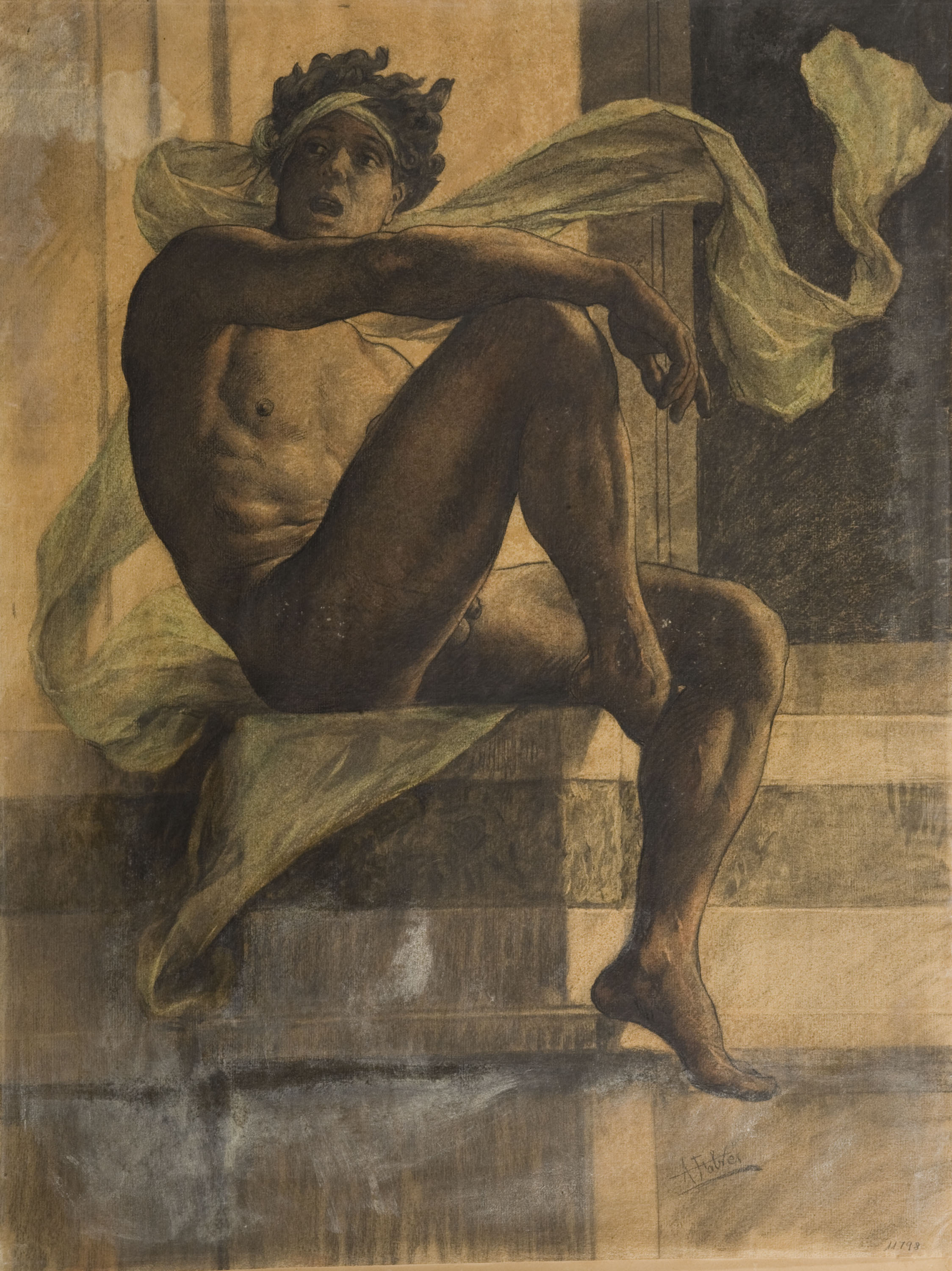 image for: Antoni Fabrés - Estudi per al dibuix «Juventus» - Cap a 1908-1910