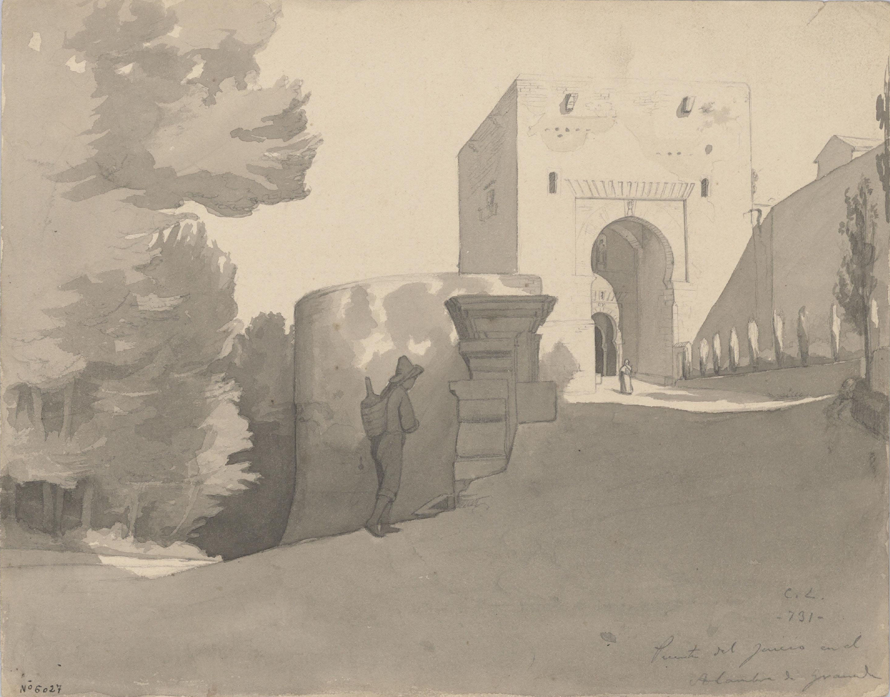 image for: Claudi Lorenzale - Porta del Judici a l&#039;Alhambra de Granada - Cap a 1843