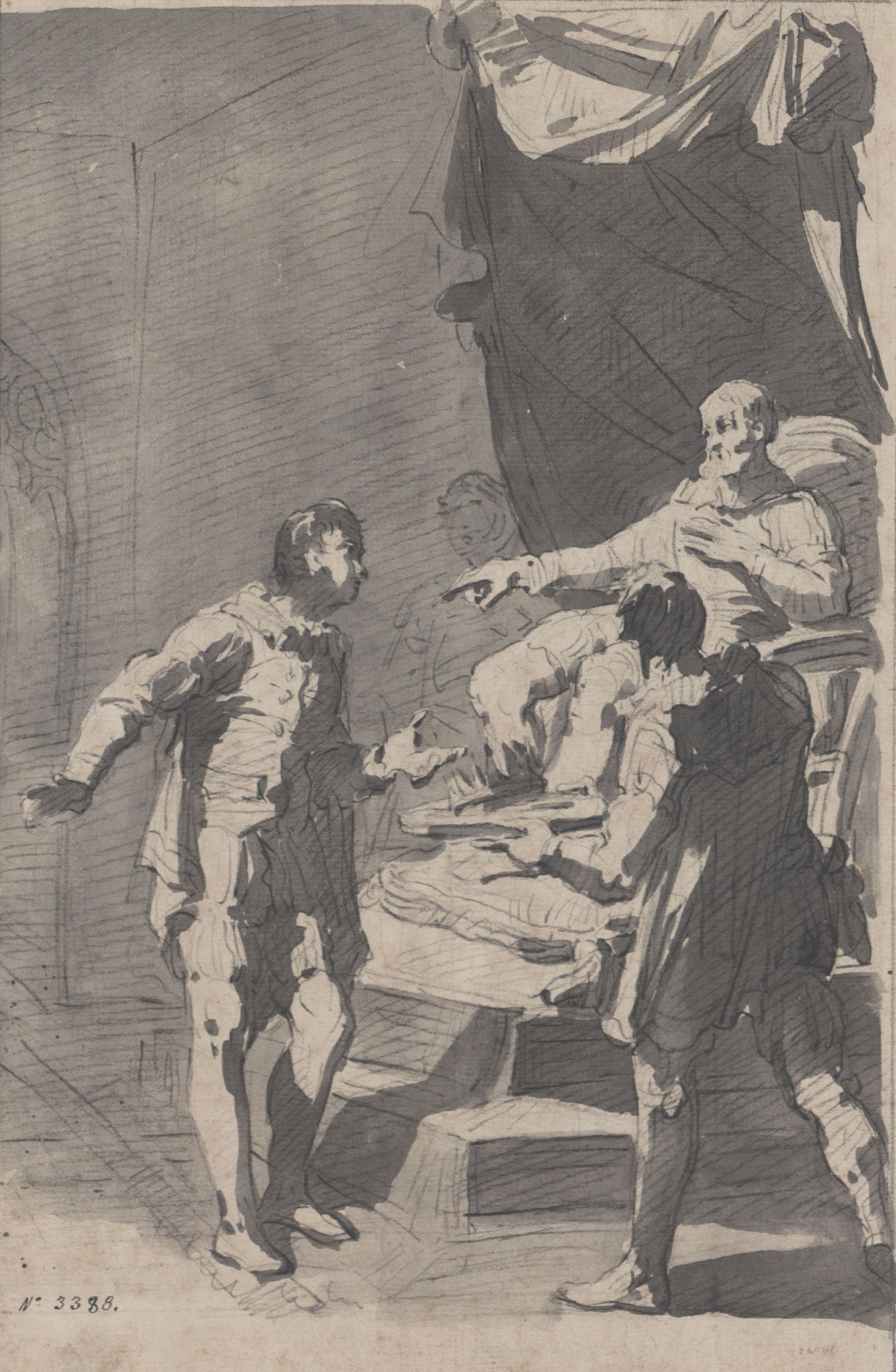 image for: Vicente Rodes - El rei Vamba en el seu tron - Cap a 1834-1840