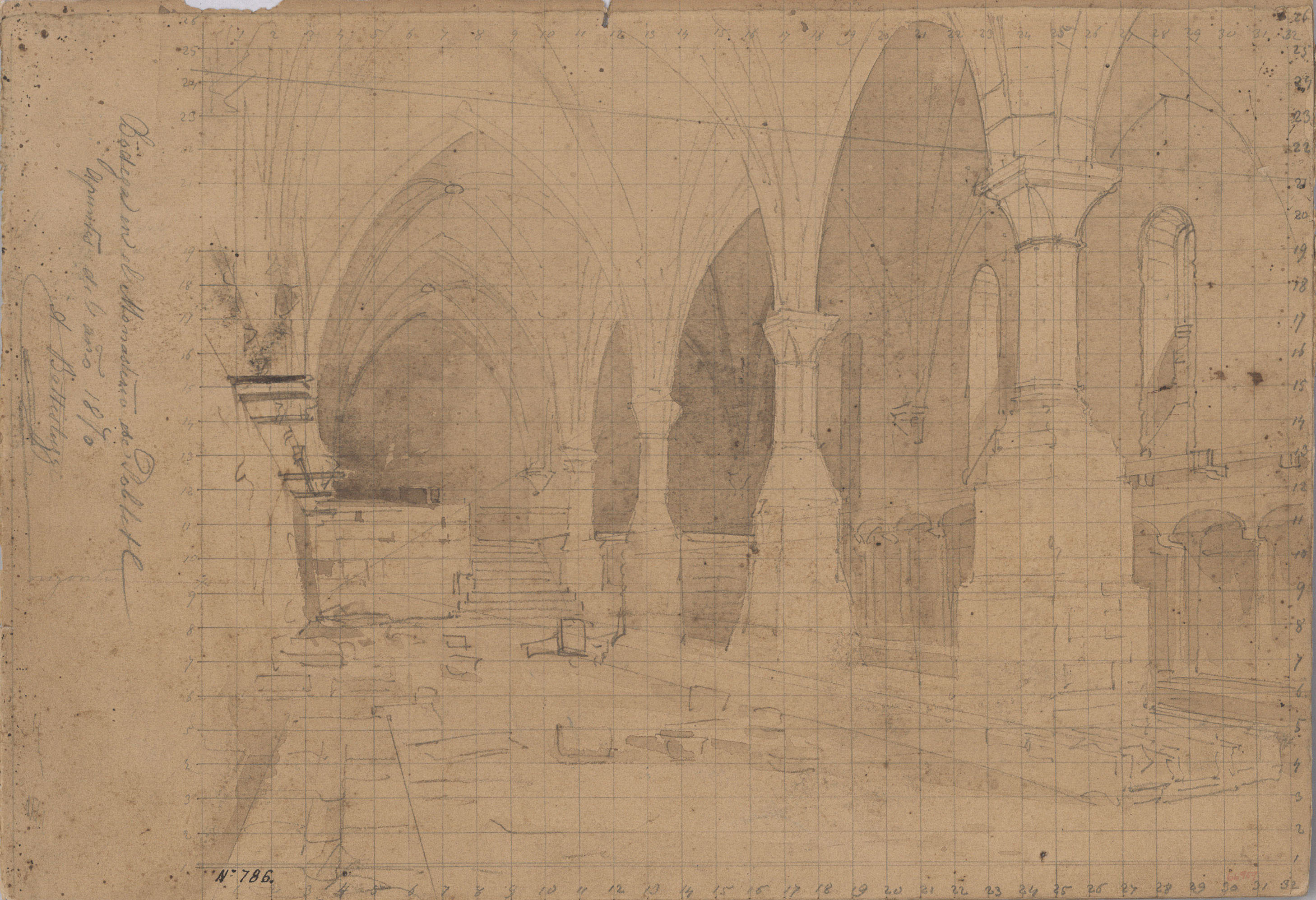 image for: Achille Battistuzzi - Celler del monestir de Poblet - 1870