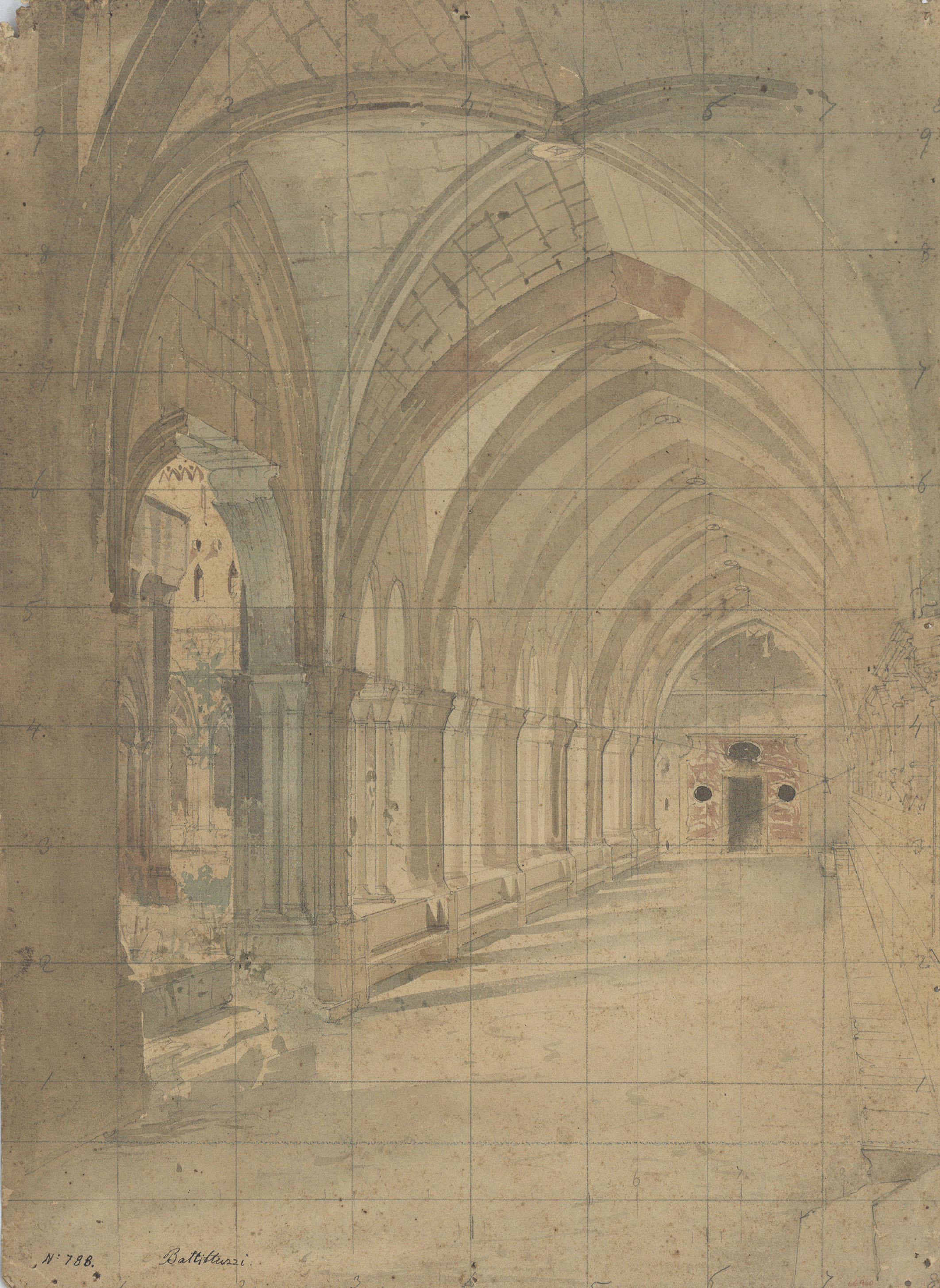 image for: Achille Battistuzzi - Claustre del monestir de Poblet - Cap a 1870