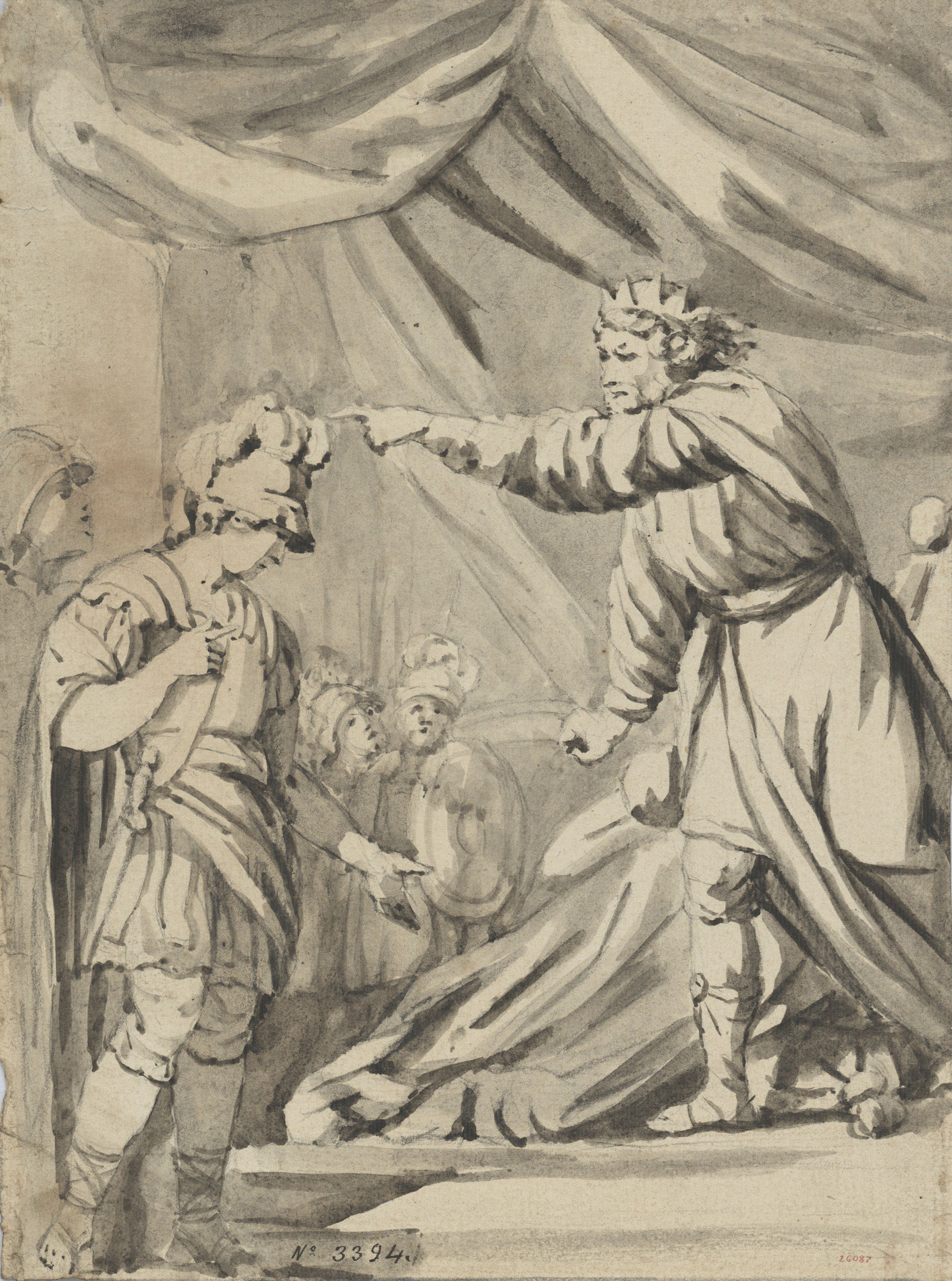 image for: Vicente Rodes - El rei Agènor envia a Cadme a buscar a Europa, segrestada per Zeus - Cap a 1834-1840