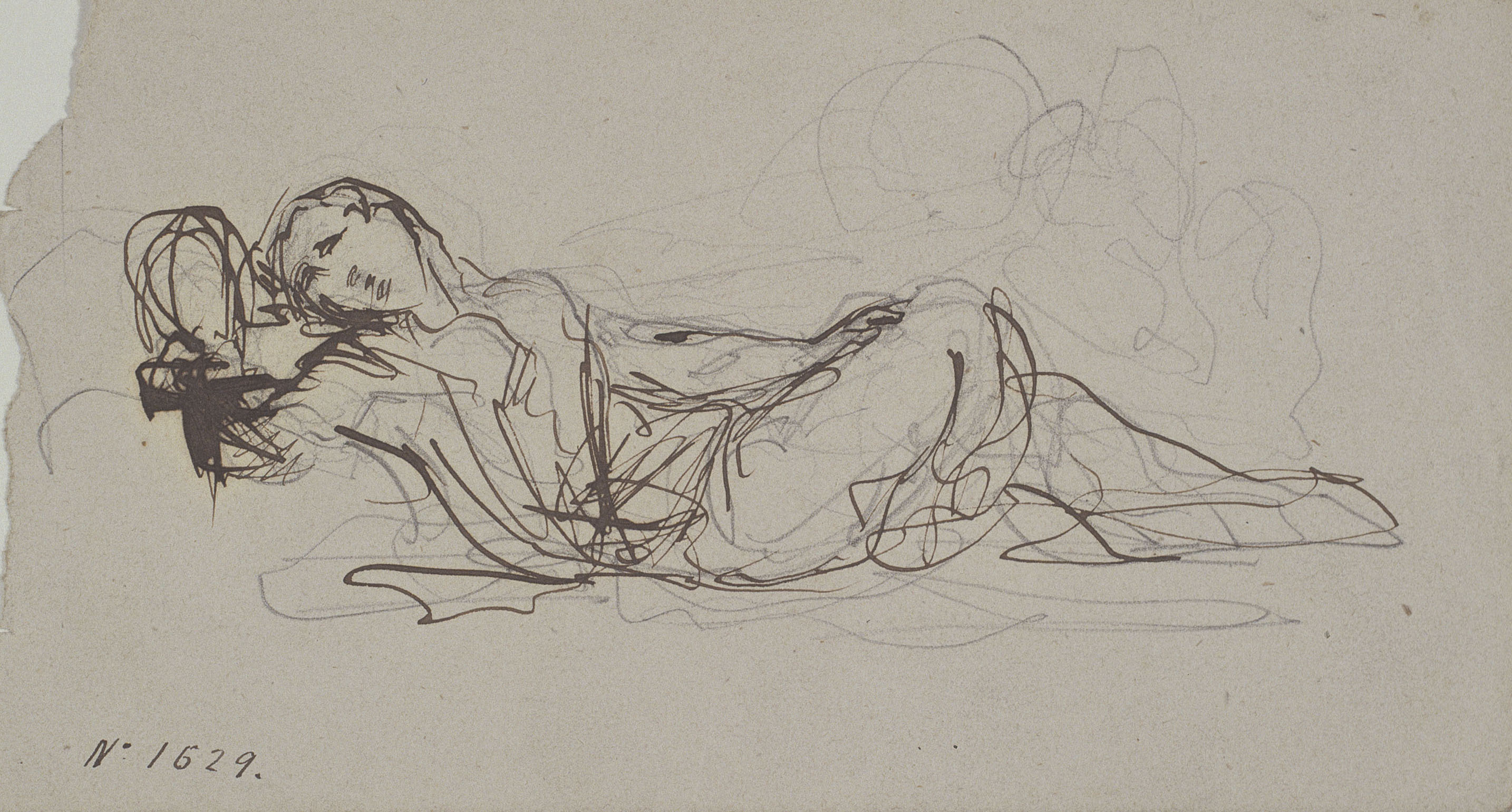 image for: Ramon Martí i Alsina - Dona ajaguda - Cap a 1865-1870