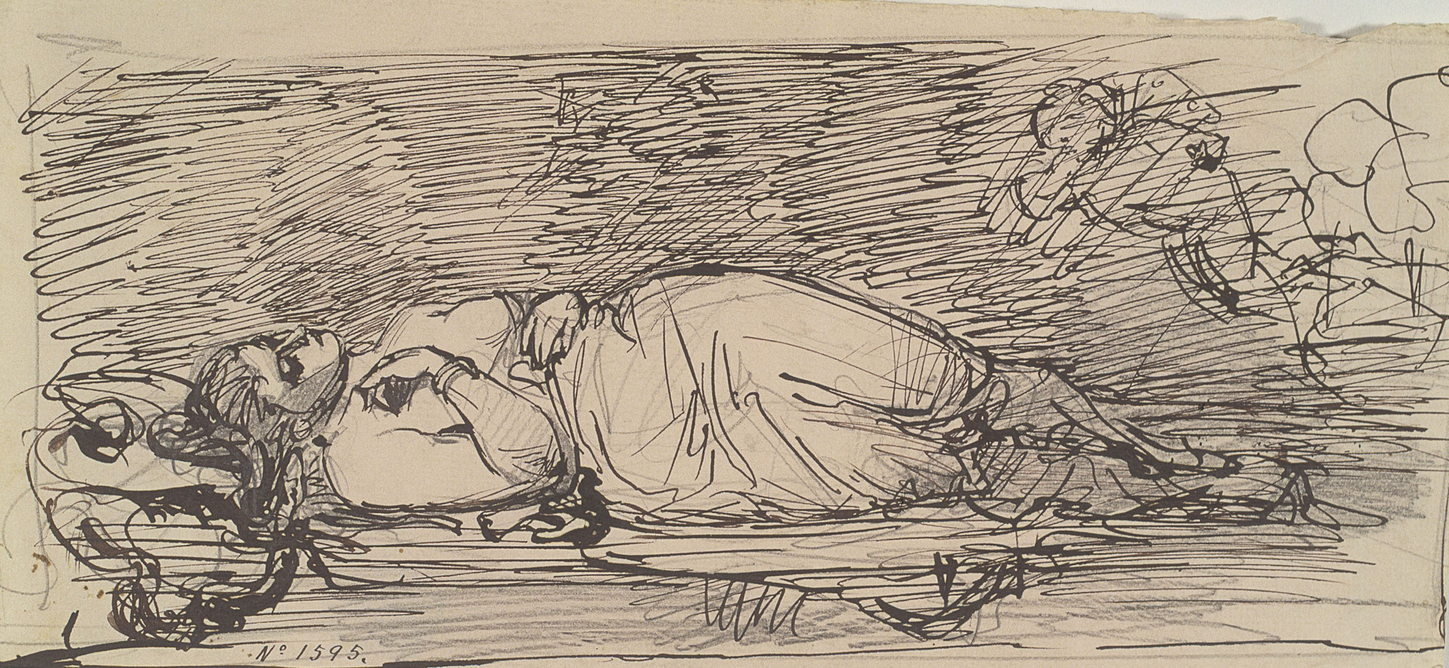 image for: Ramon Martí i Alsina - Dona ajaguda - Cap a 1870-1875