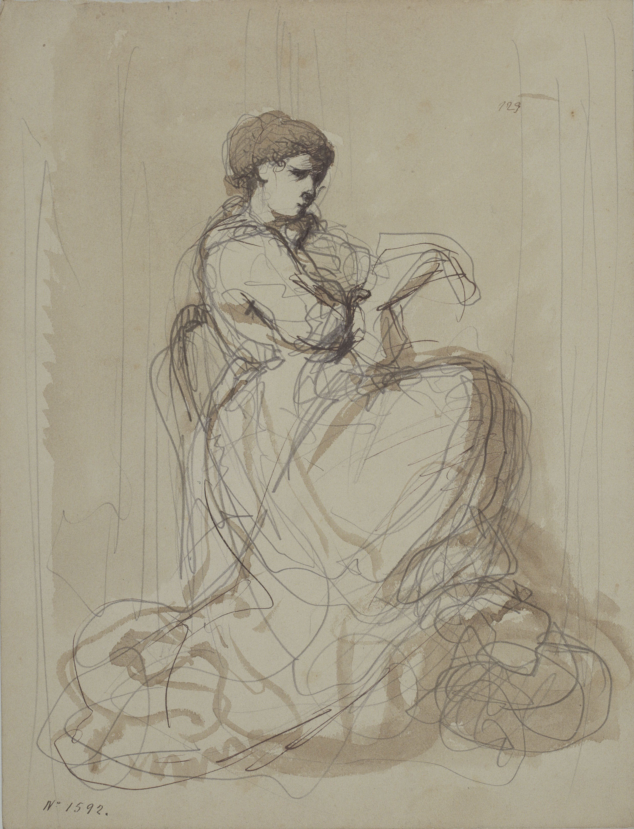 image for: Ramon Martí i Alsina - Dona llegint - Cap a 1870-1880