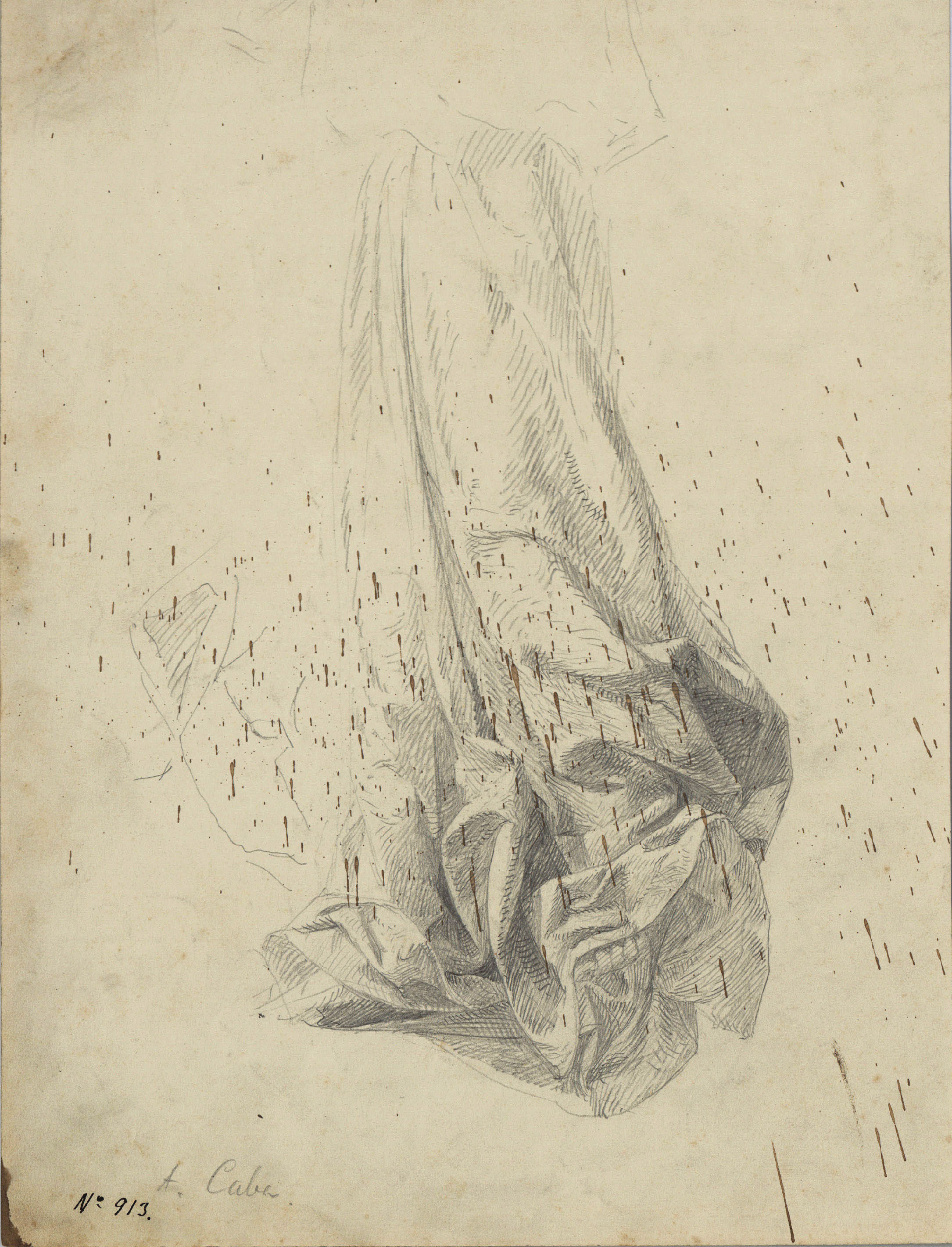 image for: Antoni Caba - Estudi de plecs d&#039;indumentària - Cap a 1860-1880