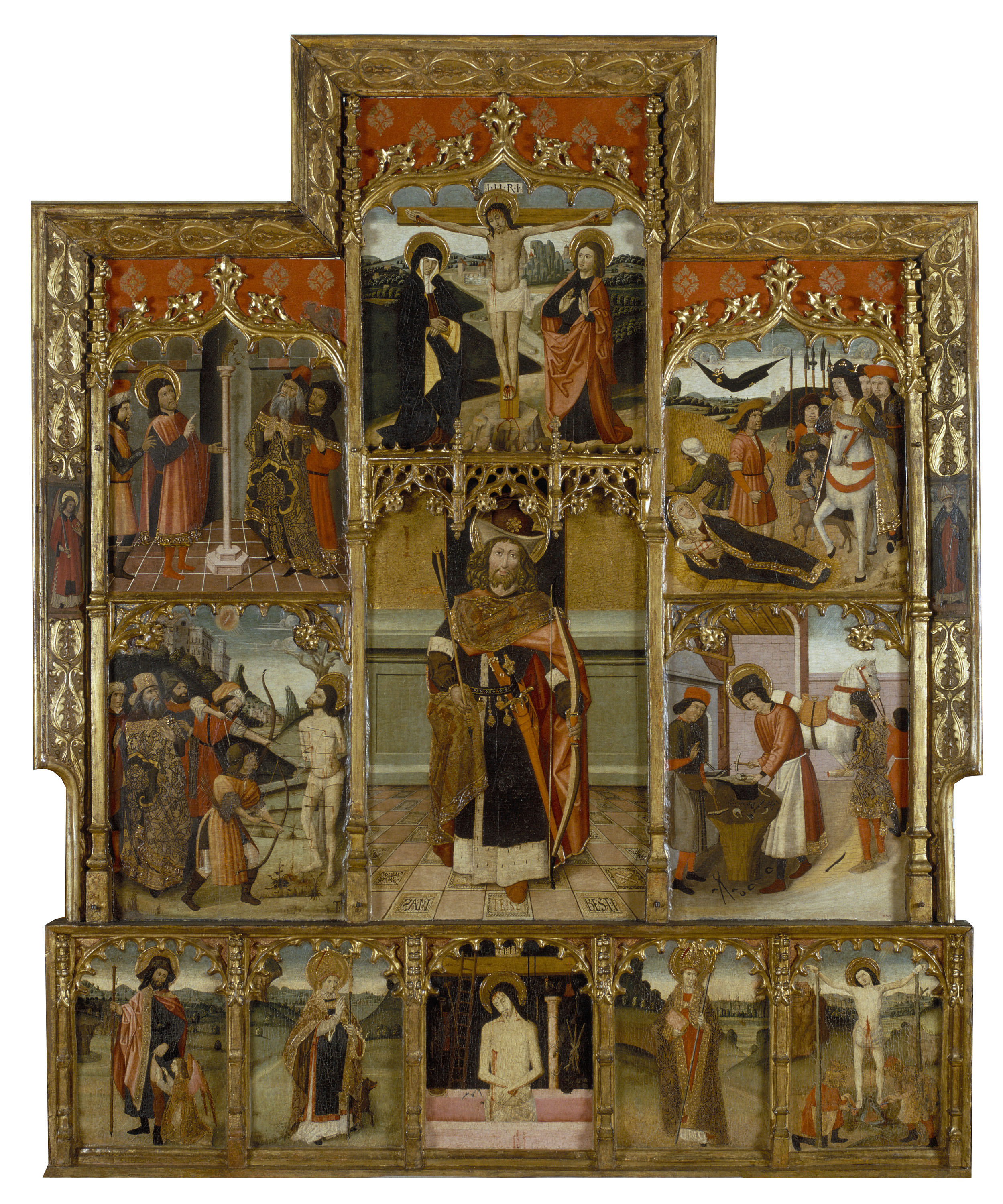 image for: Grup Vergós - Retaule de sant Sebastià i sant Eloi - Cap a 1500
