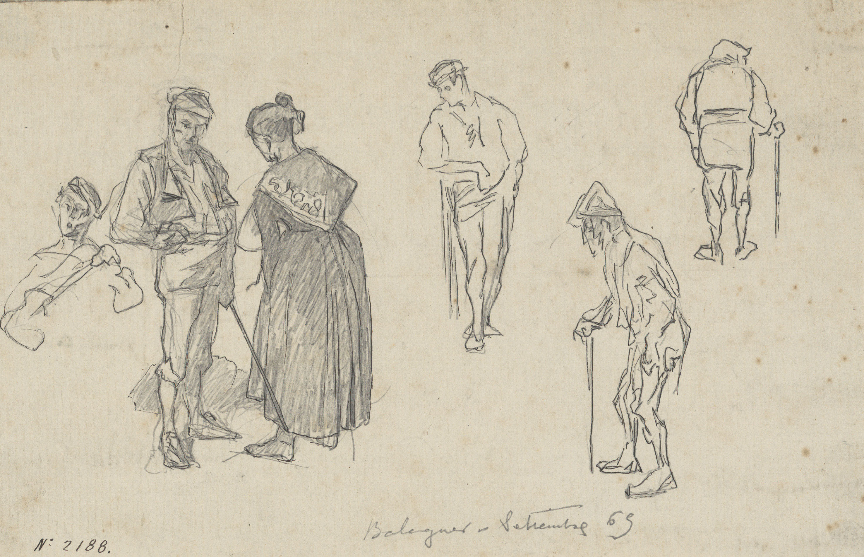 image for: Josep Lluís Pellicer - Apunt de pagesos de Balaguer - 1869