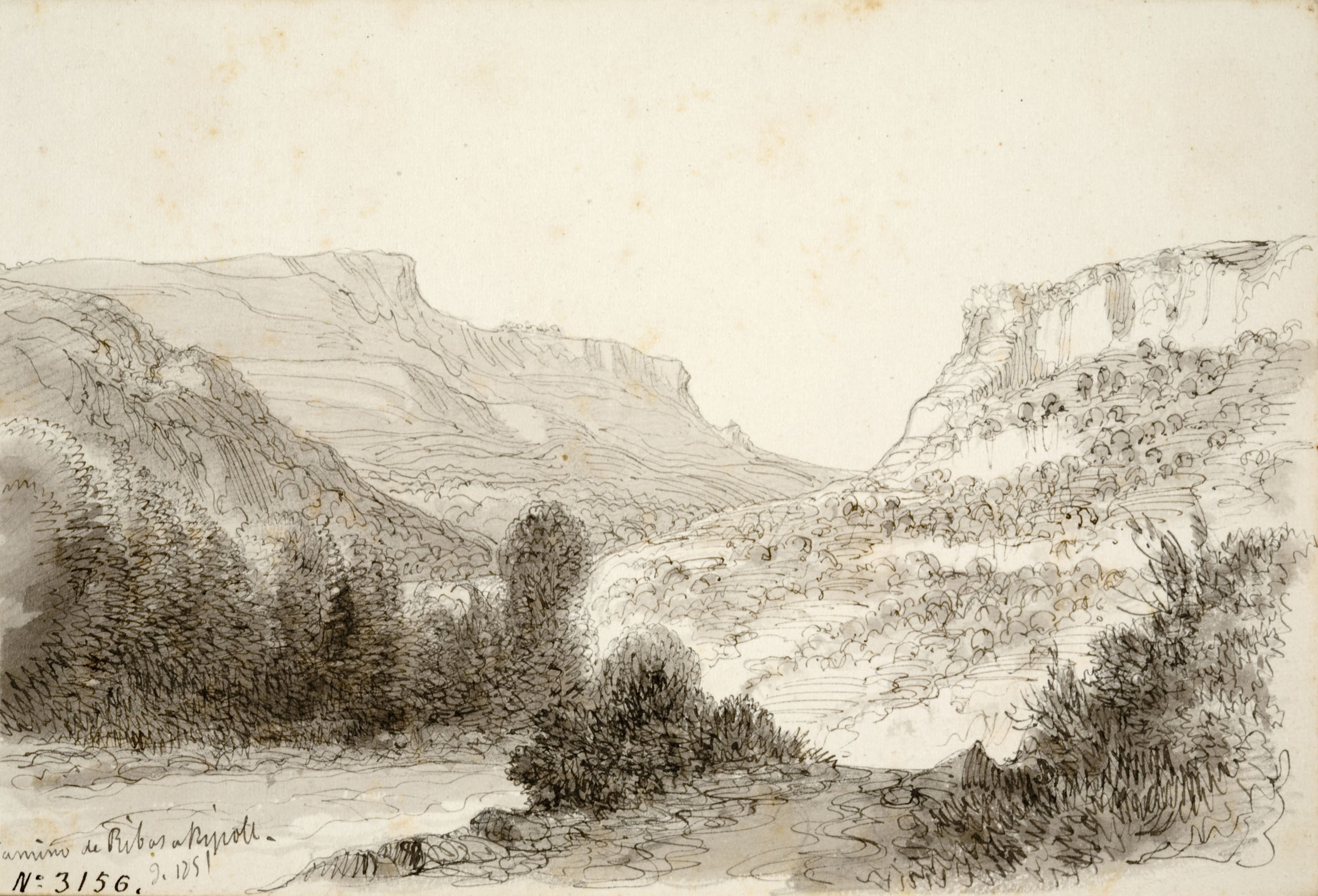 image for: Lluís Rigalt - Camino de Ribas a Ripoll - Juliol de 1851
