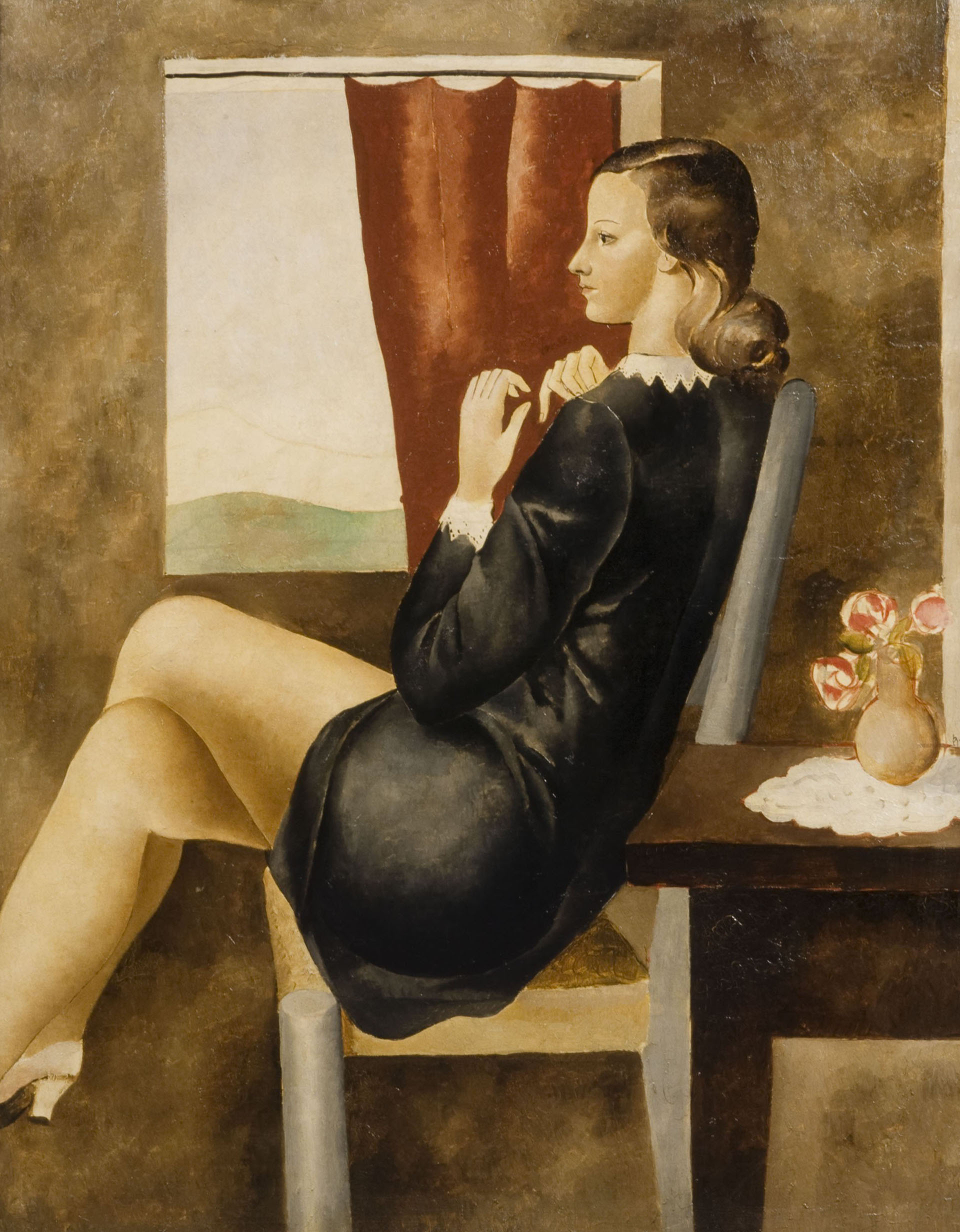 image for: Pere Pruna - Noia vora la finestra - Cap a 1930