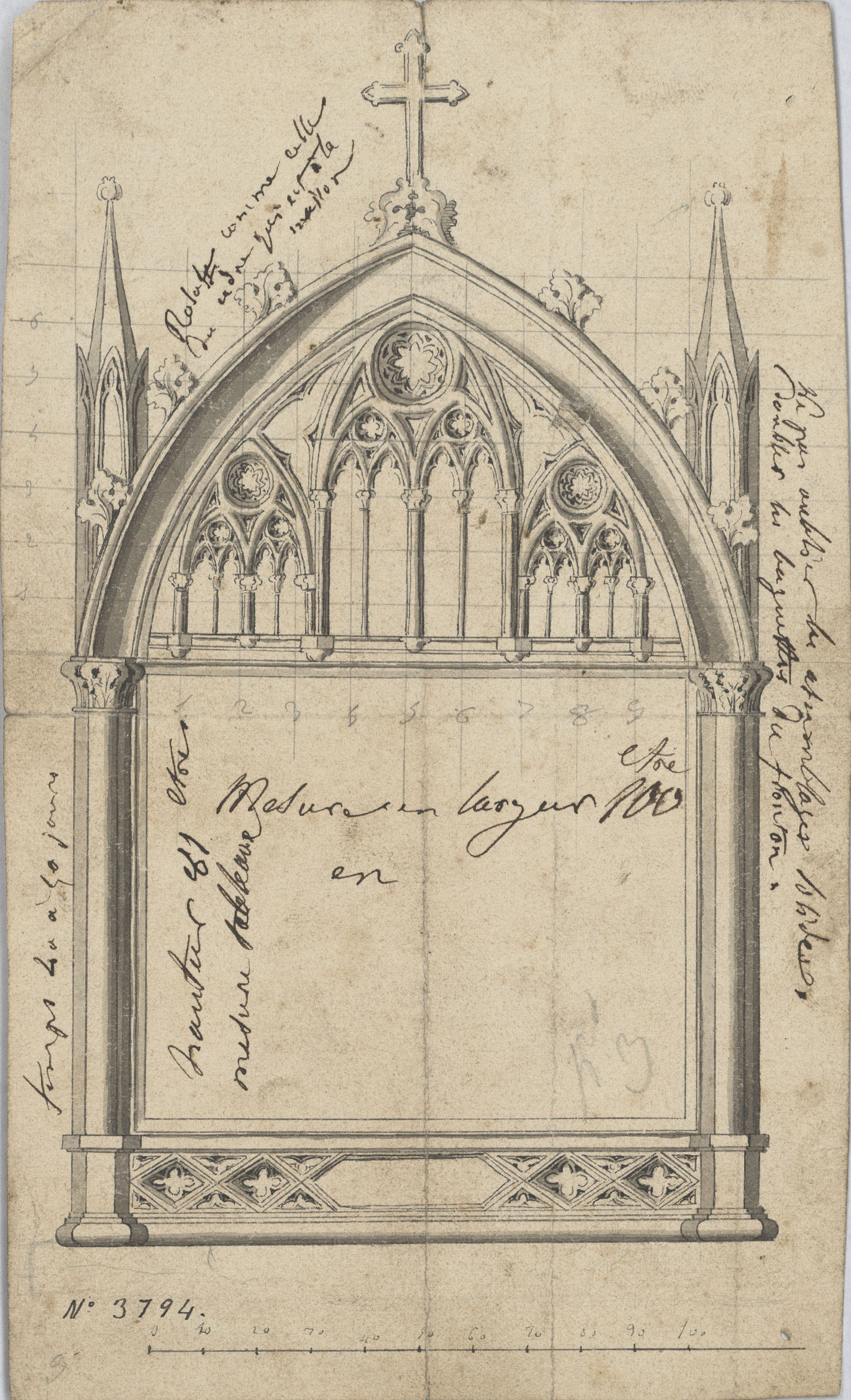 image for: Francesc Torras - Projecte de retaule neogòtic - Cap a 1855