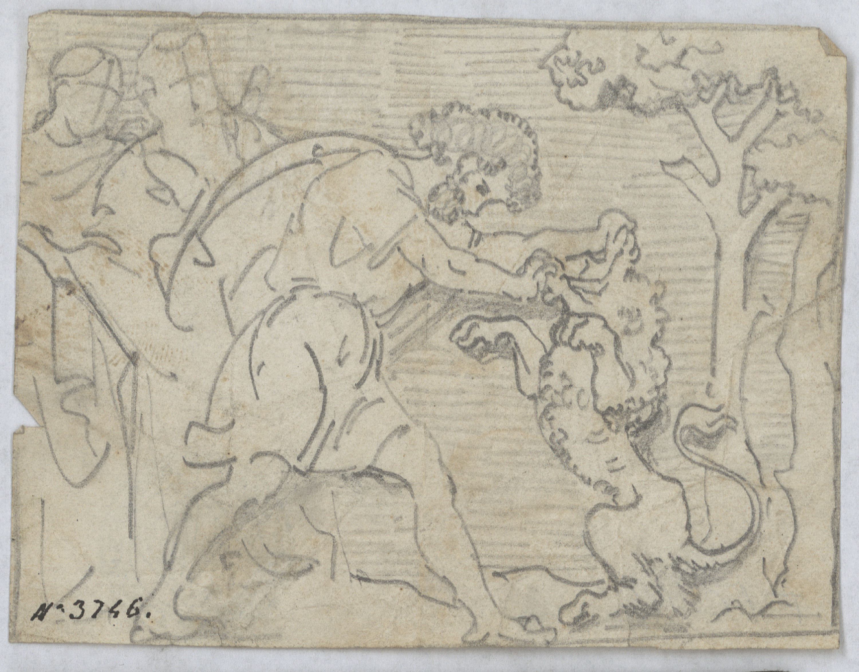image for: Francesc Torras - Samsó lluitant contra el lleó - Cap a 1850-1860
