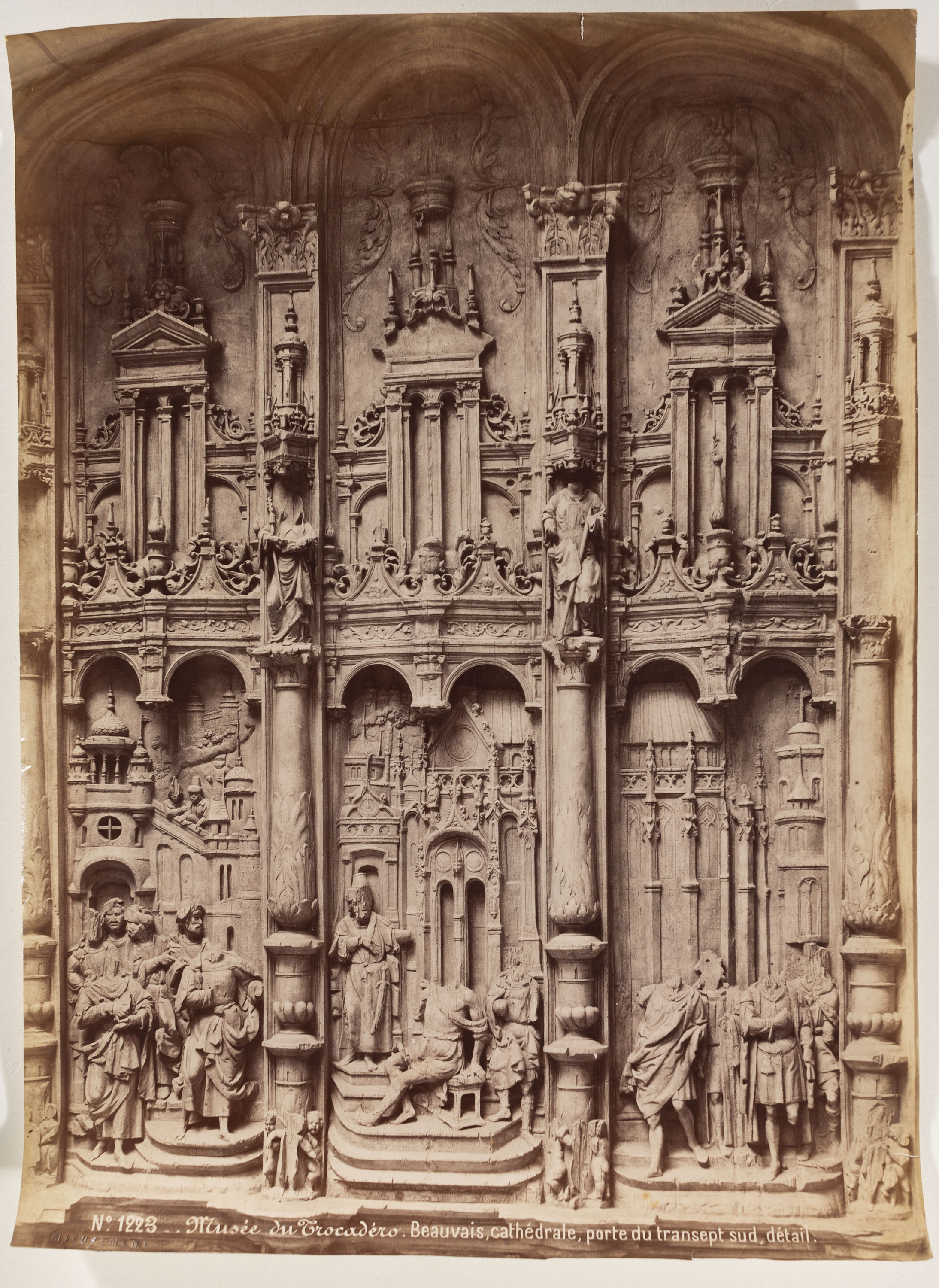 image for: Séraphin-Médéric Mieusement - Beauvais, cathédrale, porte du tansept sud, détail. (Musée de Trocadero) - Cap a 1886-1891