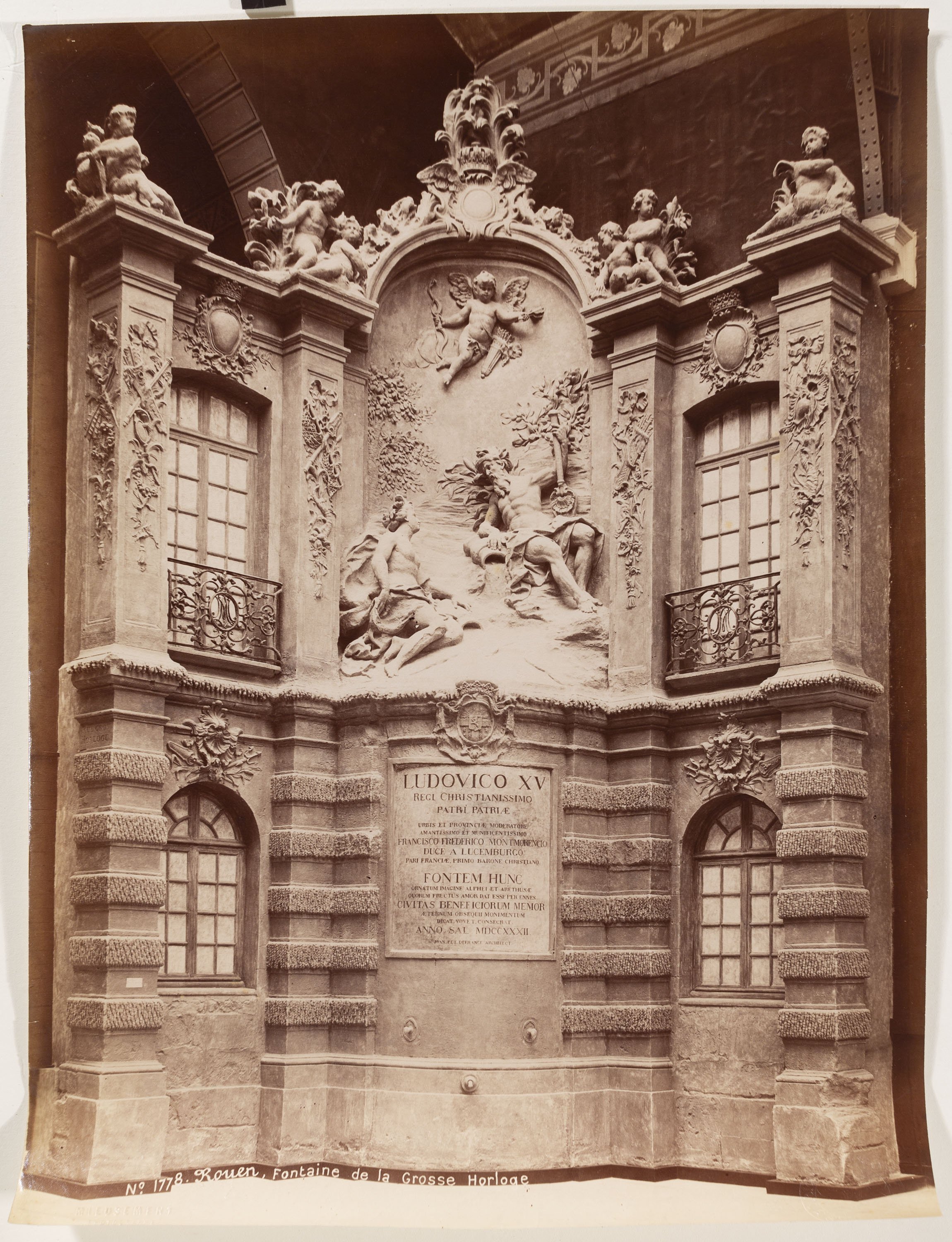 image for: Séraphin-Médéric Mieusement - Rouen. Fontaine de la Grosse Harloge - Cap a 1886-1891