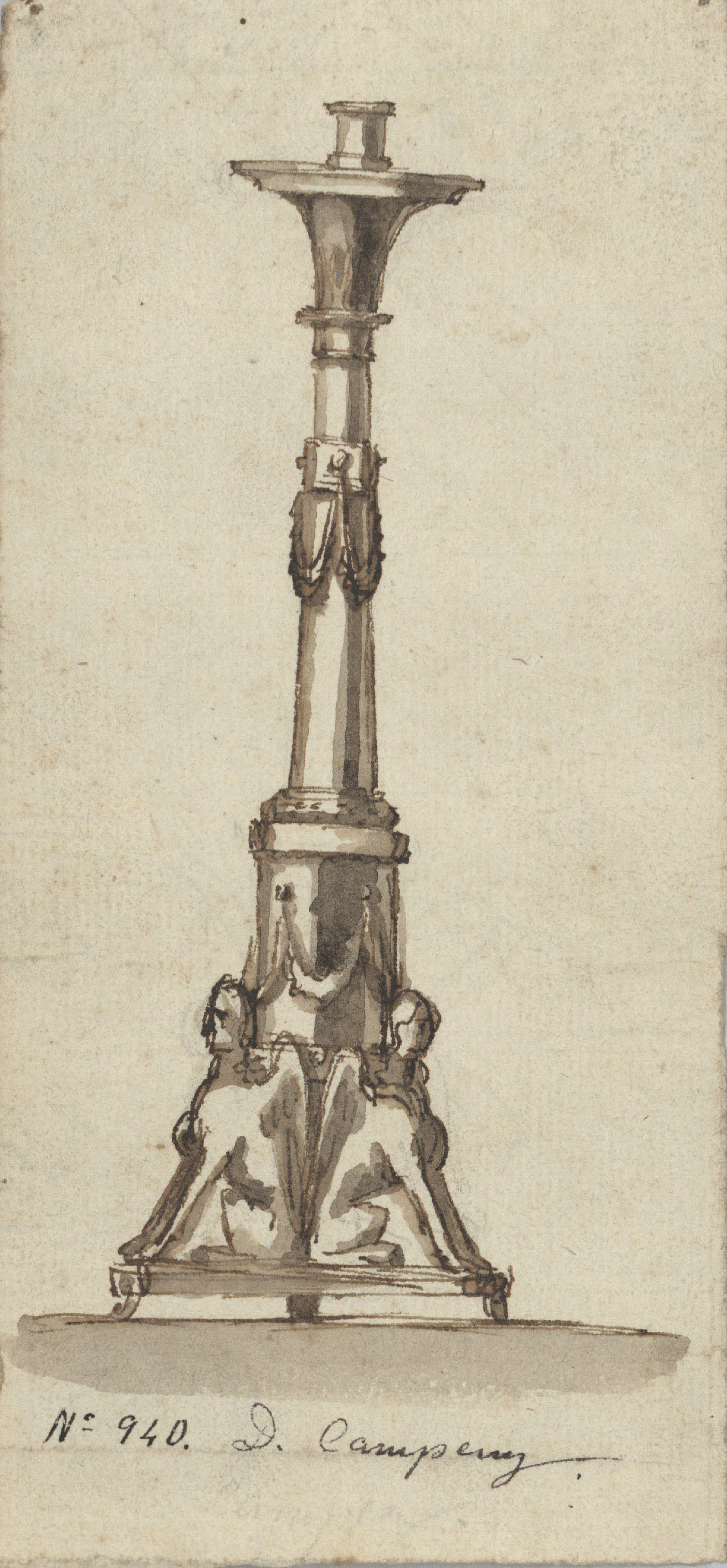 image for: Damià Campeny - Projecte de candeler amb esfinxs - Cap a 1804-1806