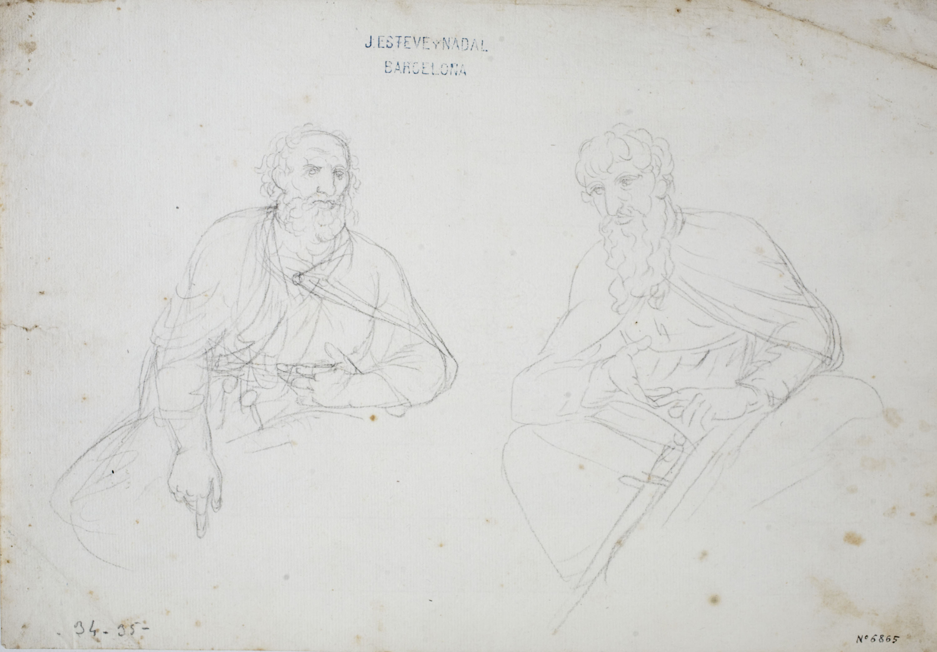 image for: Josep Bernat Flaugier - Estudis de sant Pere i sant Pau - Cap a 1800-1812