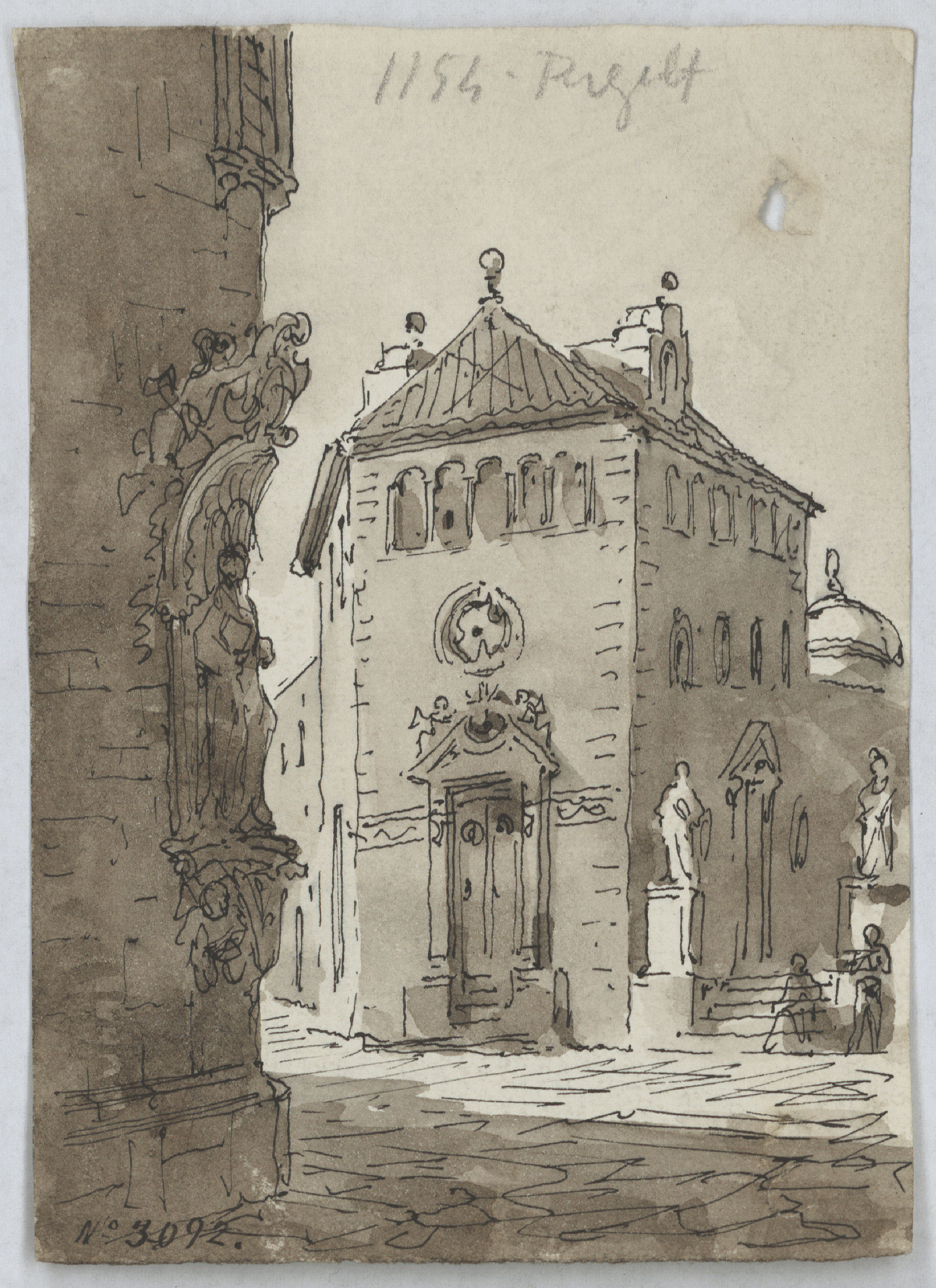 image for: Lluís Rigalt - Carrer de poble - Cap a 1860-1870