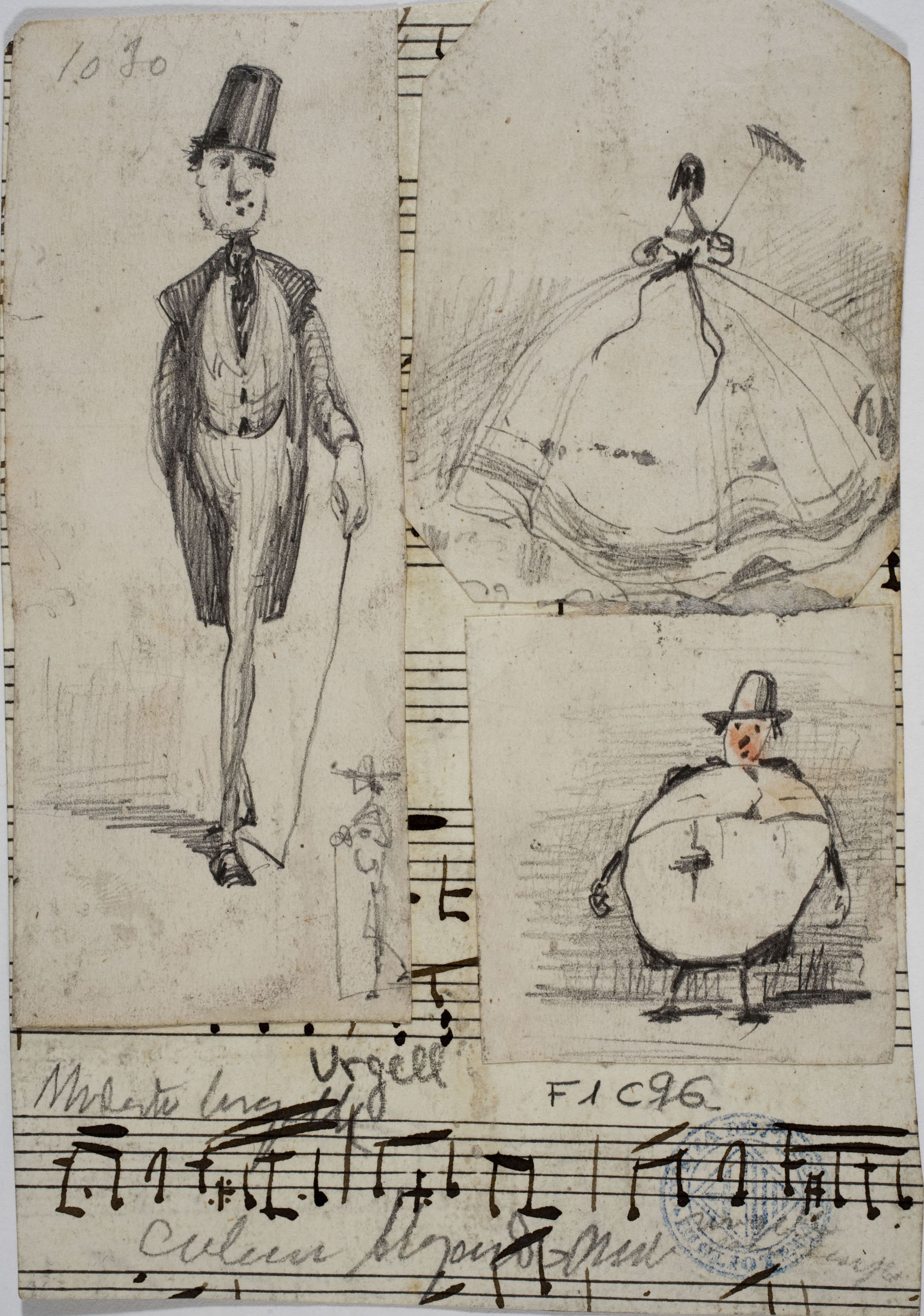 image for: Modest Urgell - Graziella (anvers) / Apunts diversos (revers) - Cap a 1861-1888 [1]