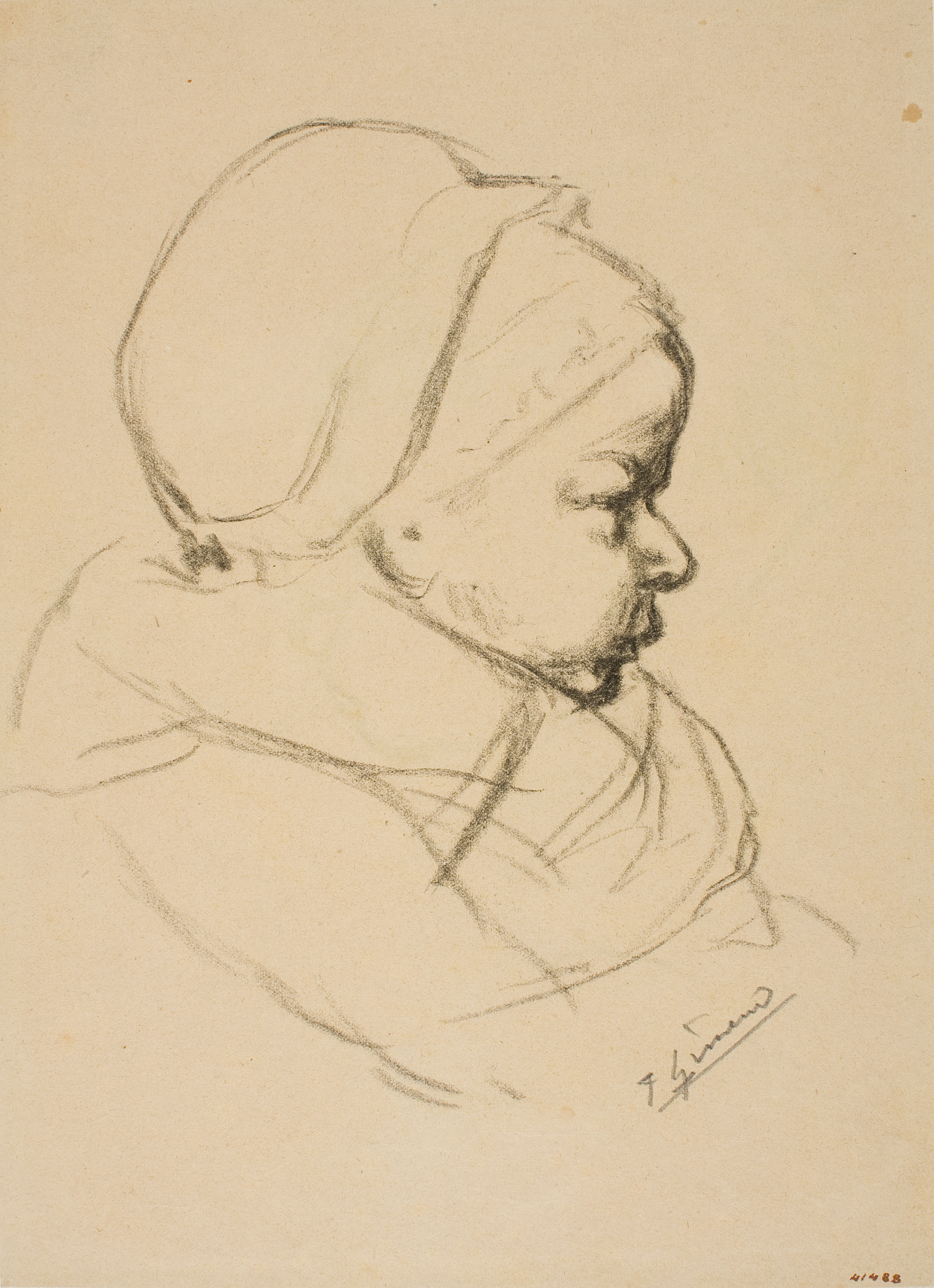 image for: Francesc Gimeno - Bust de criatura - Cap a 1889-1890