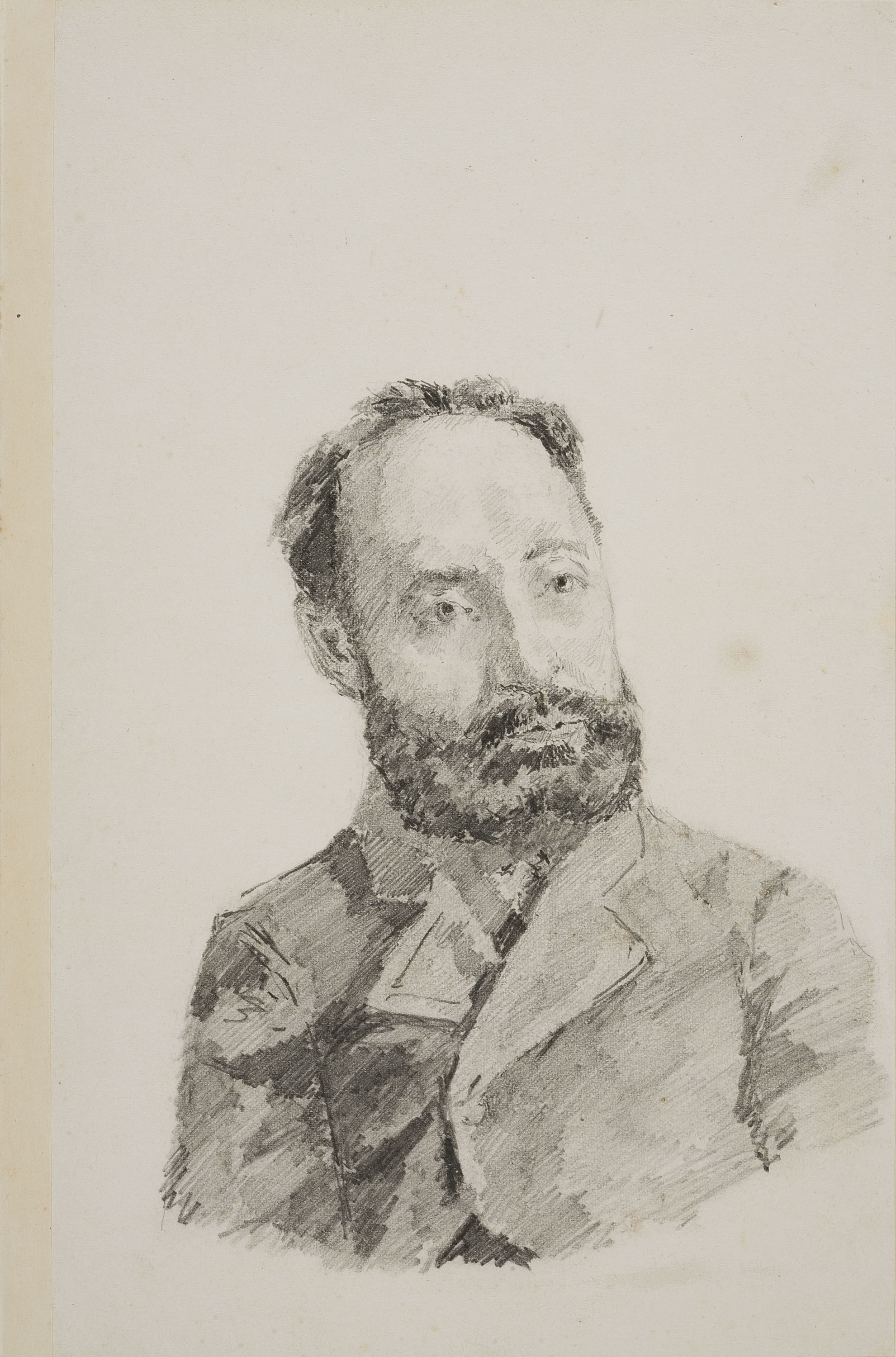 image for: Francesc Gimeno - Vores de l&#039;Ebre, Tortosa (anvers) / Retrat masculí (revers) - Cap a 1878 [1]