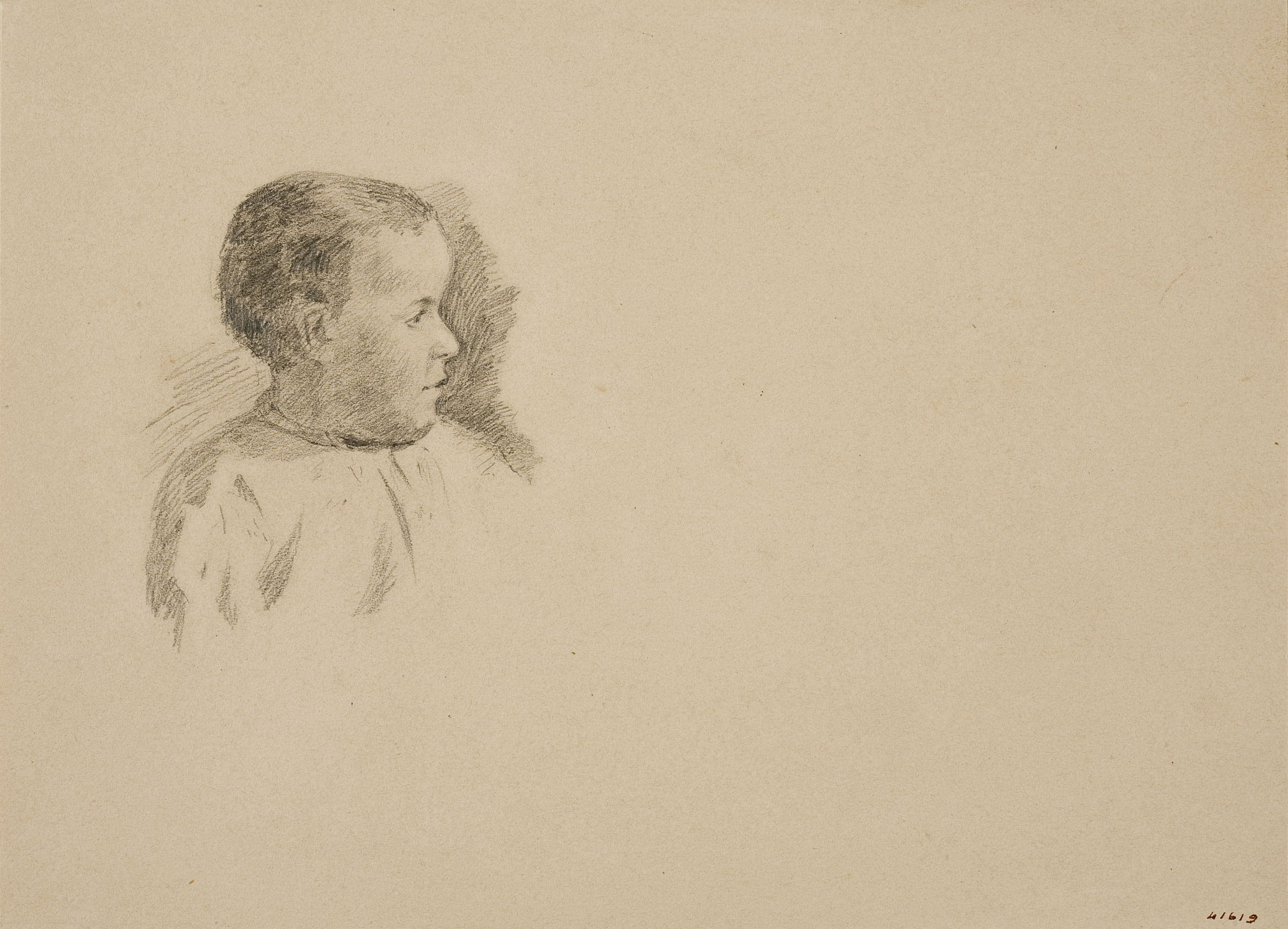 image for: Francesc Gimeno - Un germanet d&#039;en Gimeno (anvers) / Estudi d&#039;arbres (revers) - Cap a 1878