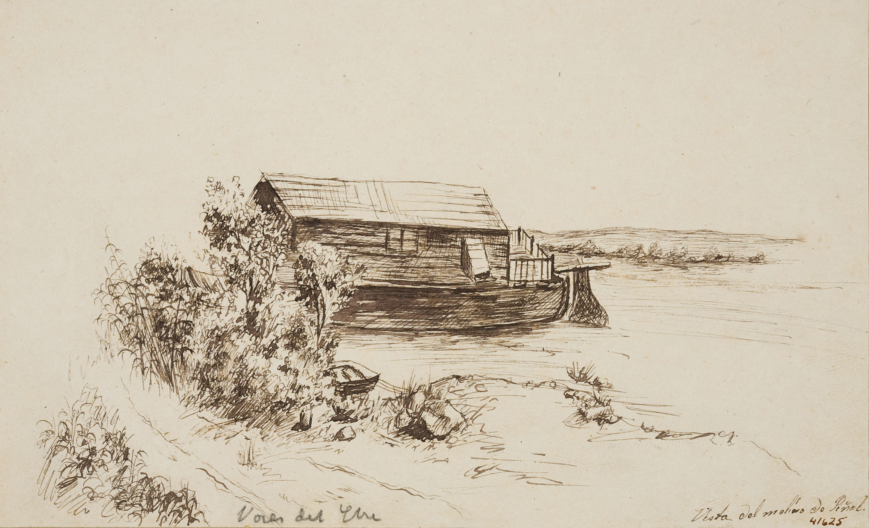 image for: Francesc Gimeno - Vista del molí del Piñol - Cap a 1878