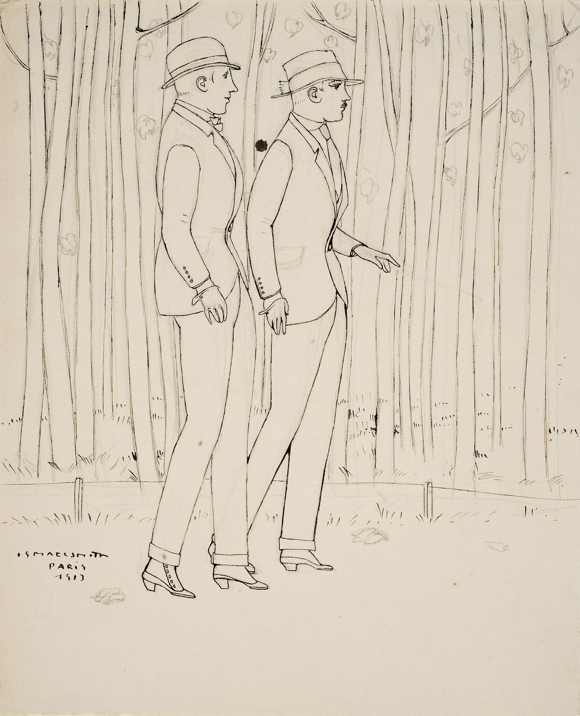 image for: Ismael Smith - Dandis en un passeig - 1913