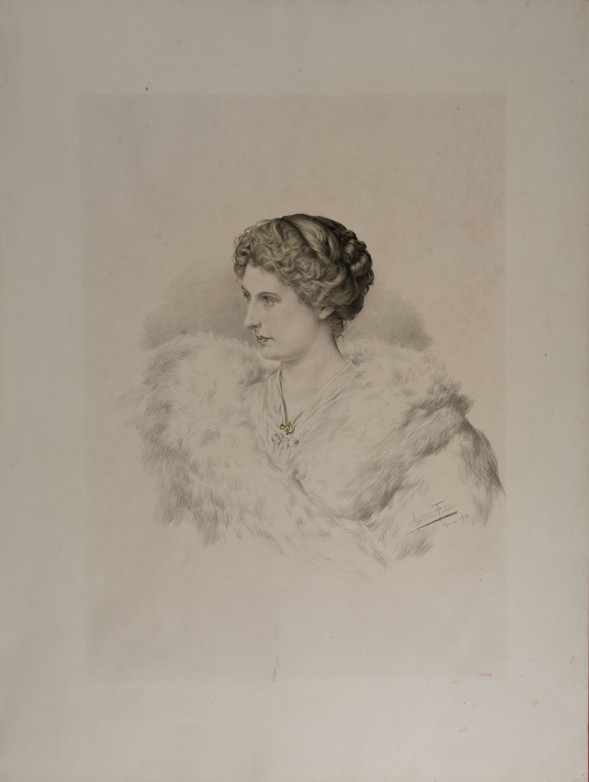 image for: Antoni Fabrés - Retrat de dama - 1914