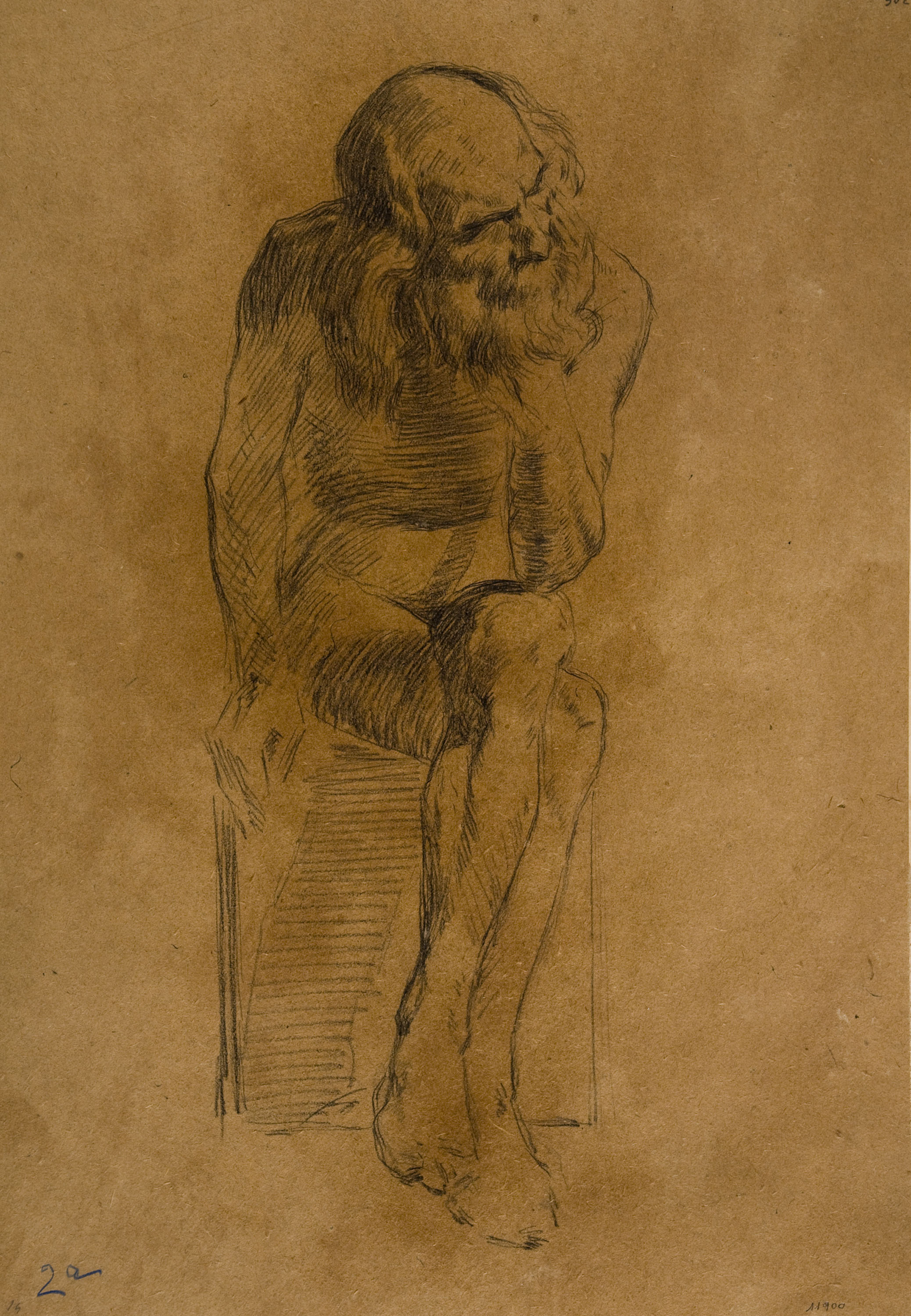 image for: Antoni Fabrés - Estudi de nu masculí - Cap a 1902-1906