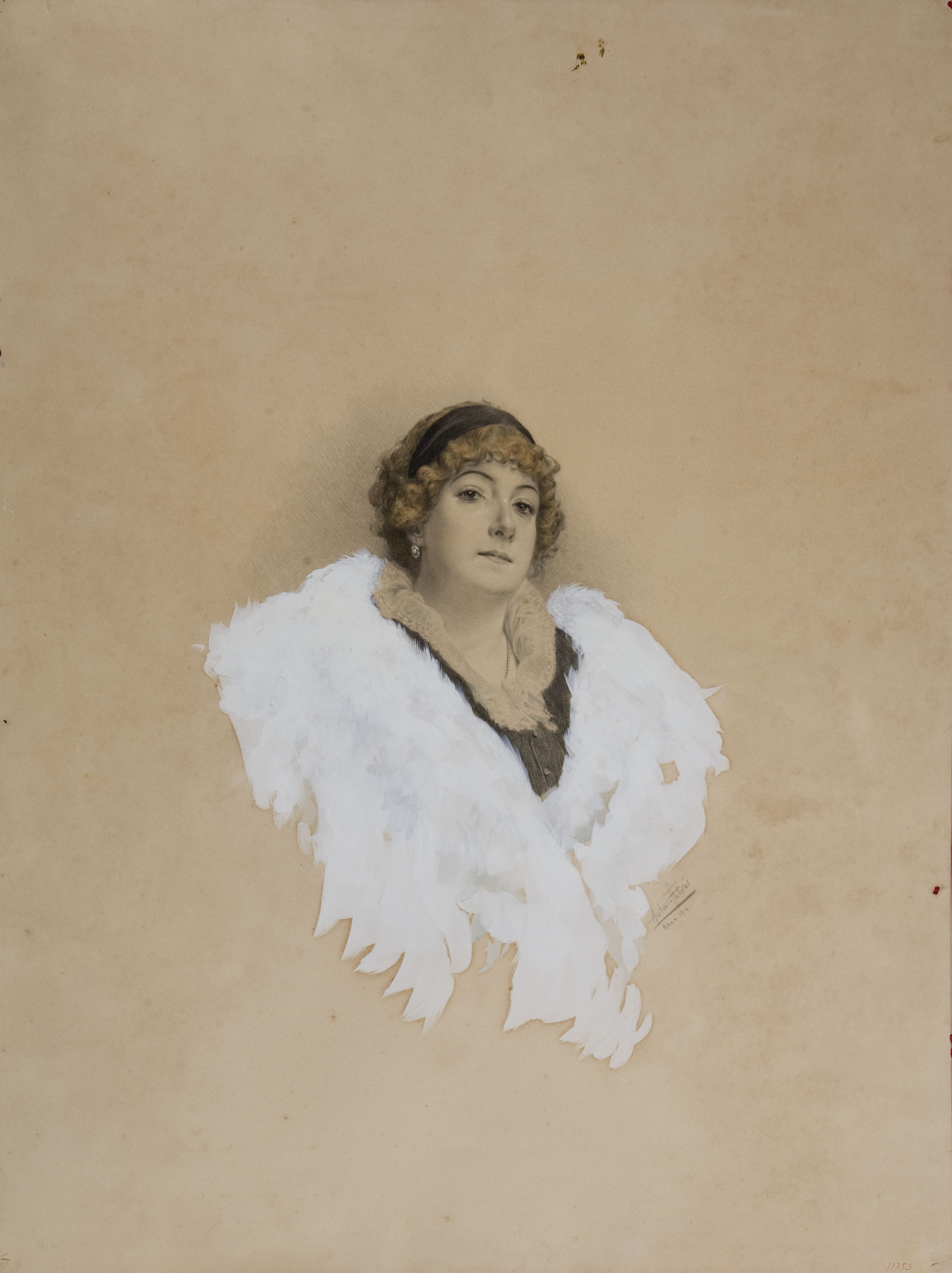 image for: Antoni Fabrés - Retrat de dama - 1914