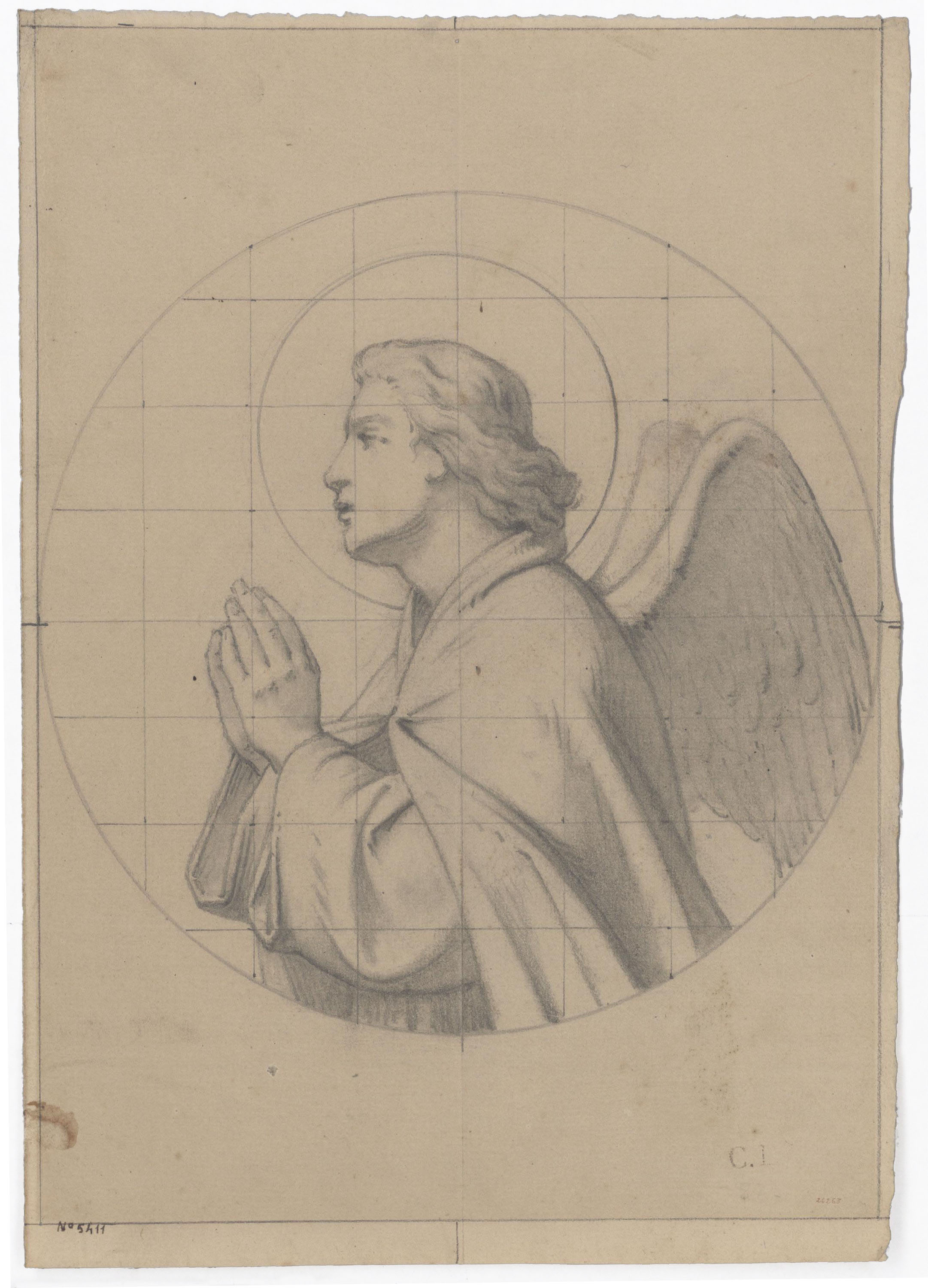 image for: Claudi Lorenzale - Bust d&#039;àngel de l&#039;Anunciació - Cap a 1850-1870