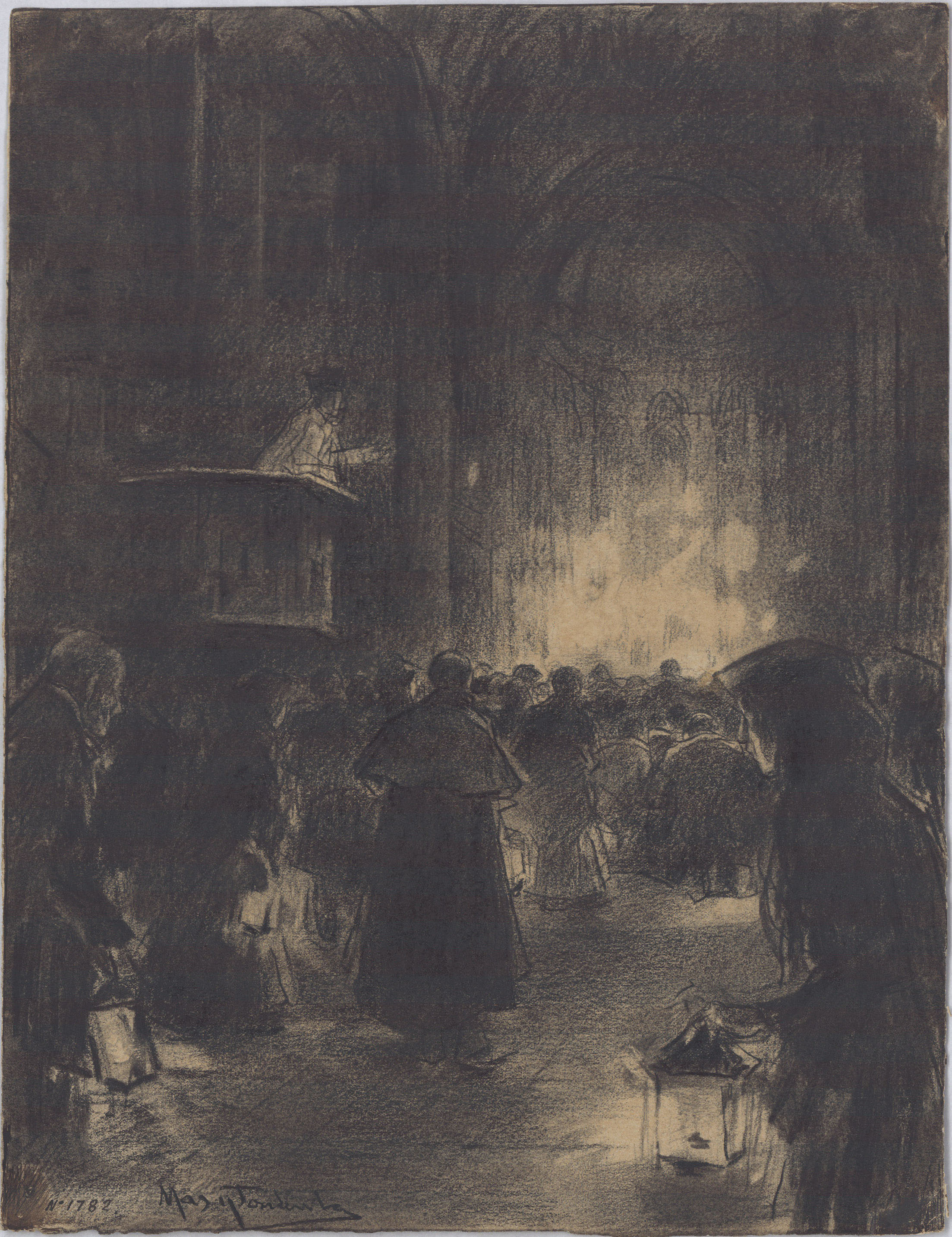 image for: Arcadi Mas i Fondevila - La missa del gall - 1896