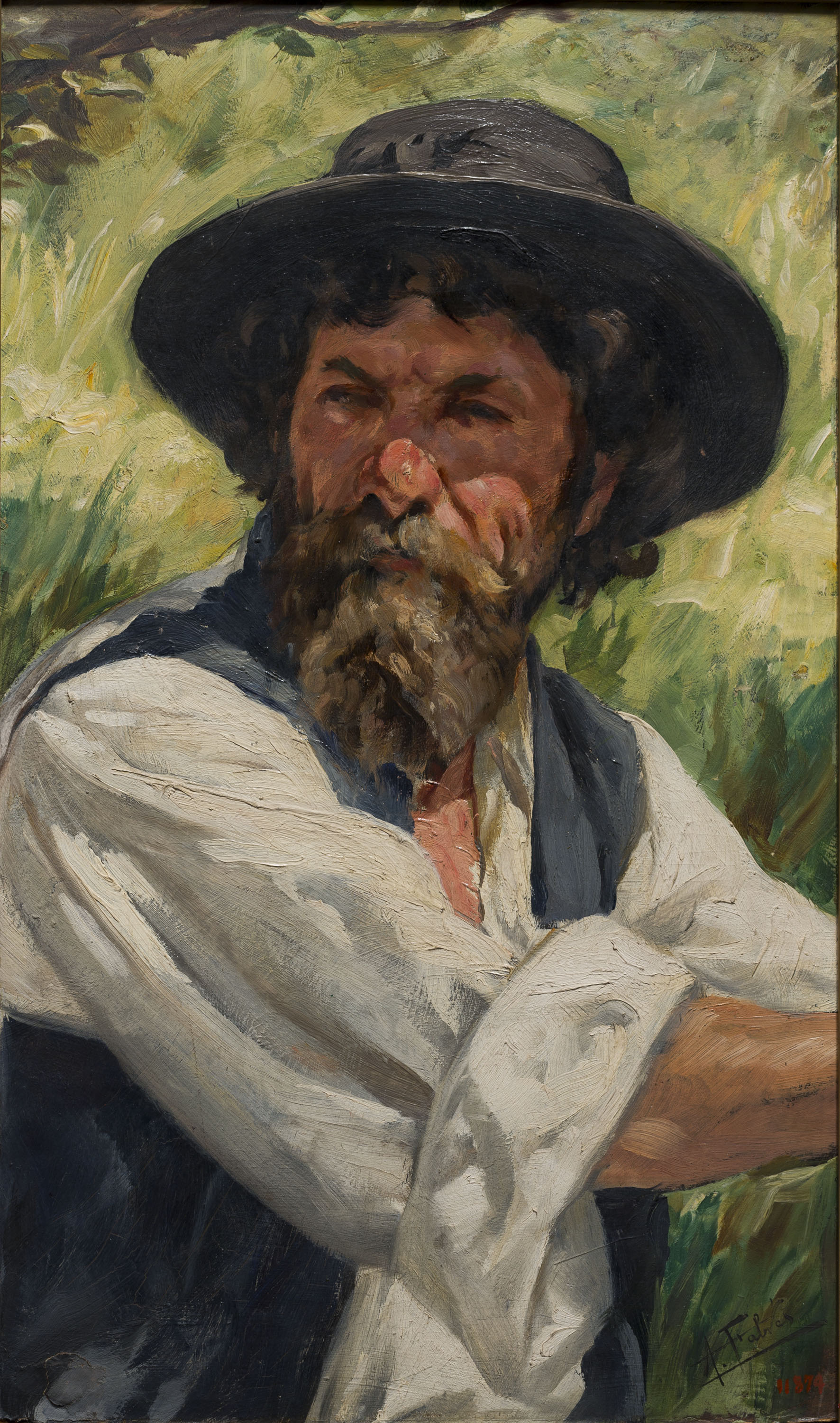 image for: Antoni Fabrés - Camperol romà - Cap a 1909