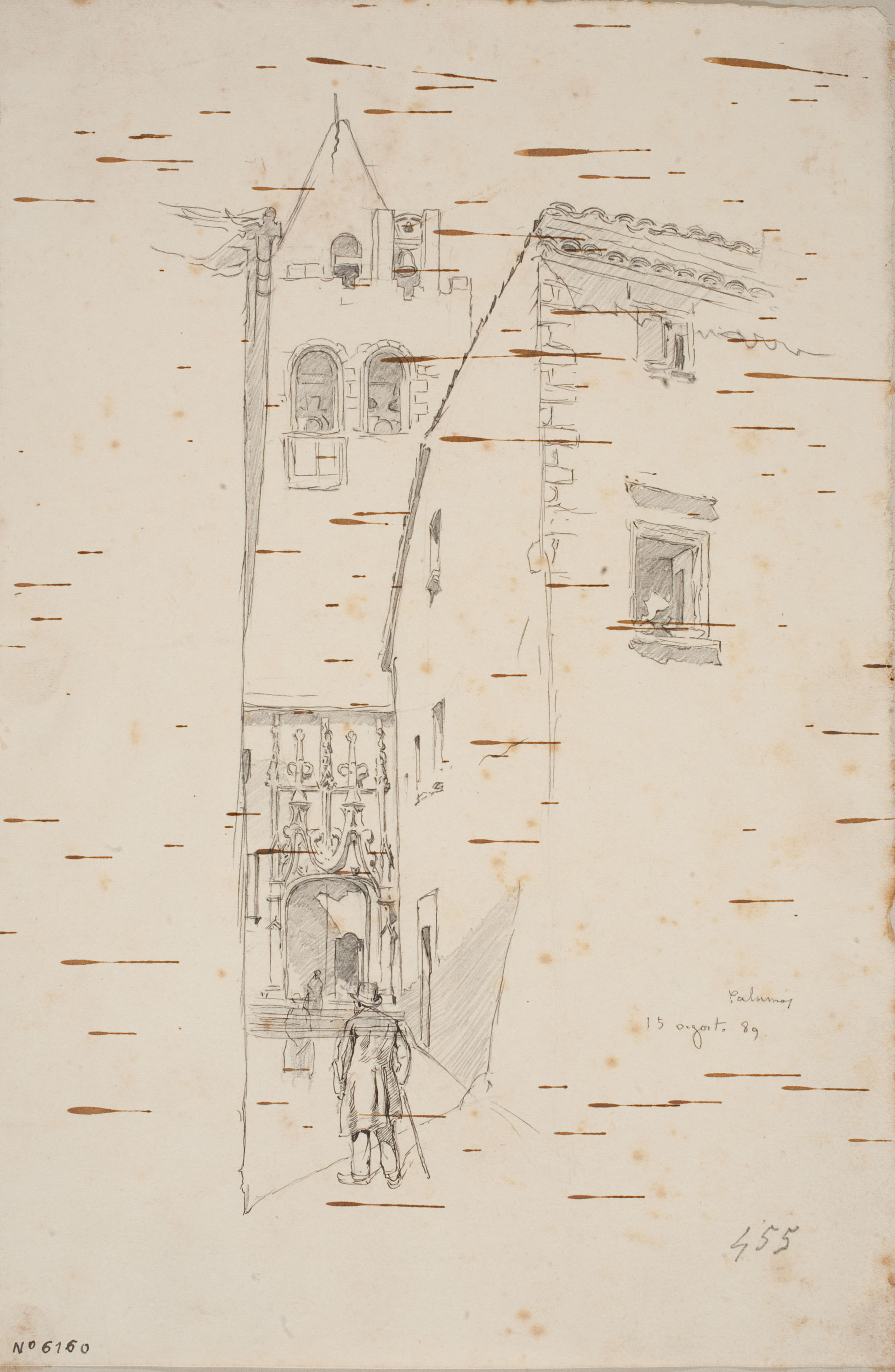 image for: Josep Lluís Pellicer - Portada d&#039;església a Palamós - 1889
