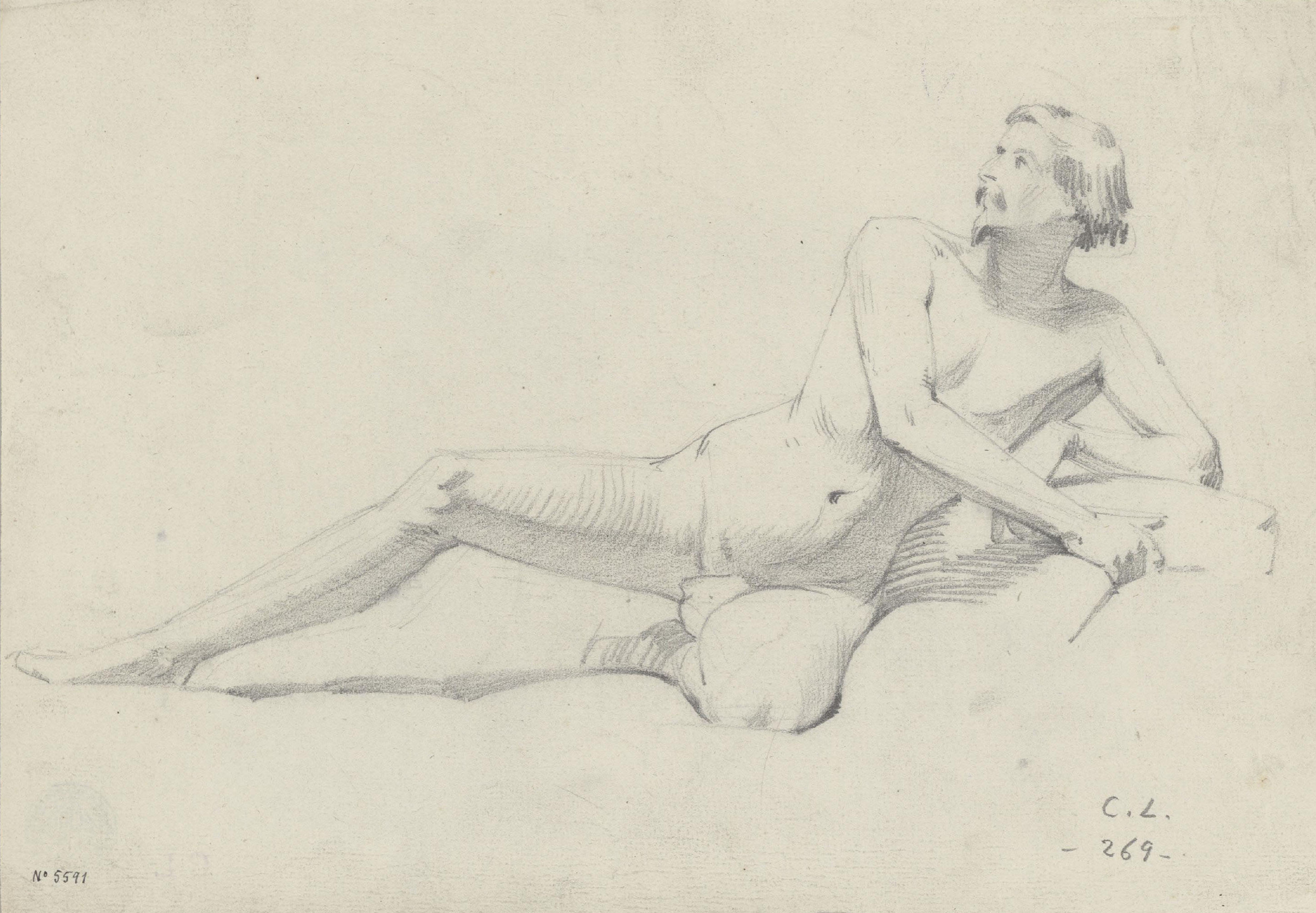 image for: Claudi Lorenzale - Acadèmia masculina (anvers) / Acadèmia masculina (revers) - Cap a 1850-1855