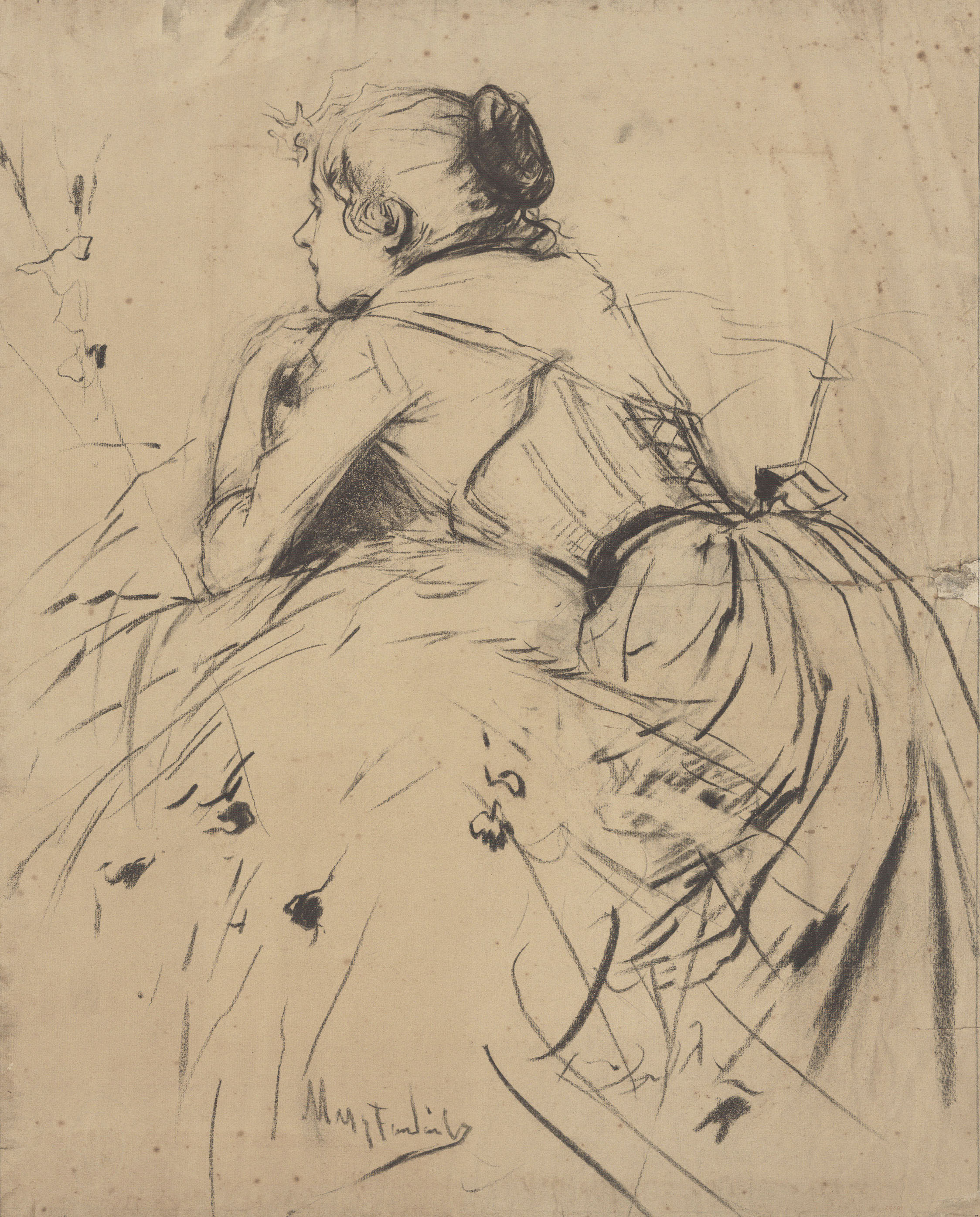 image for: Arcadi Mas i Fondevila - Figura femenina - Cap a 1890-1900