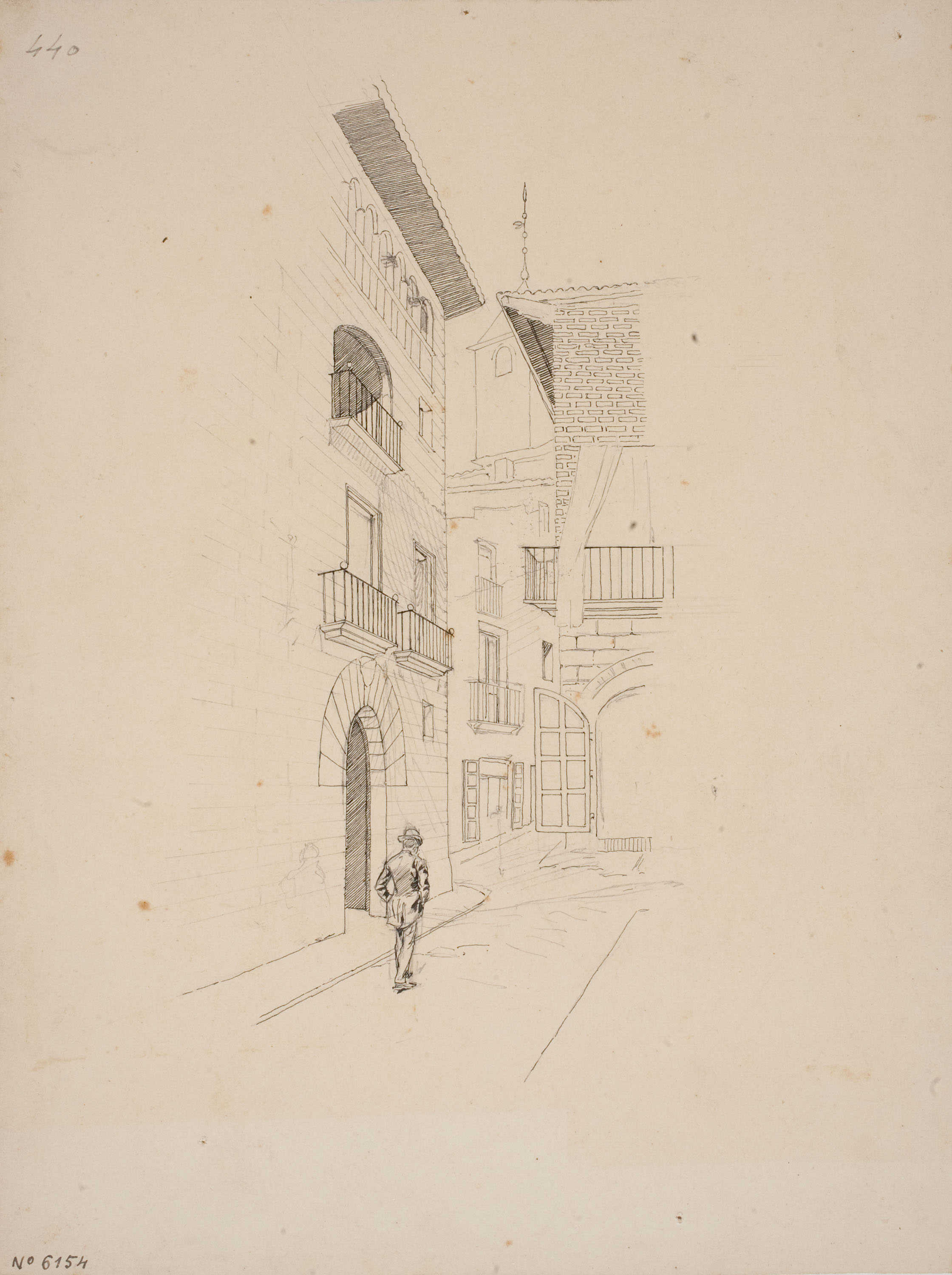 image for: Josep Lluís Pellicer - Apunt arquitectònic - Cap a 1889