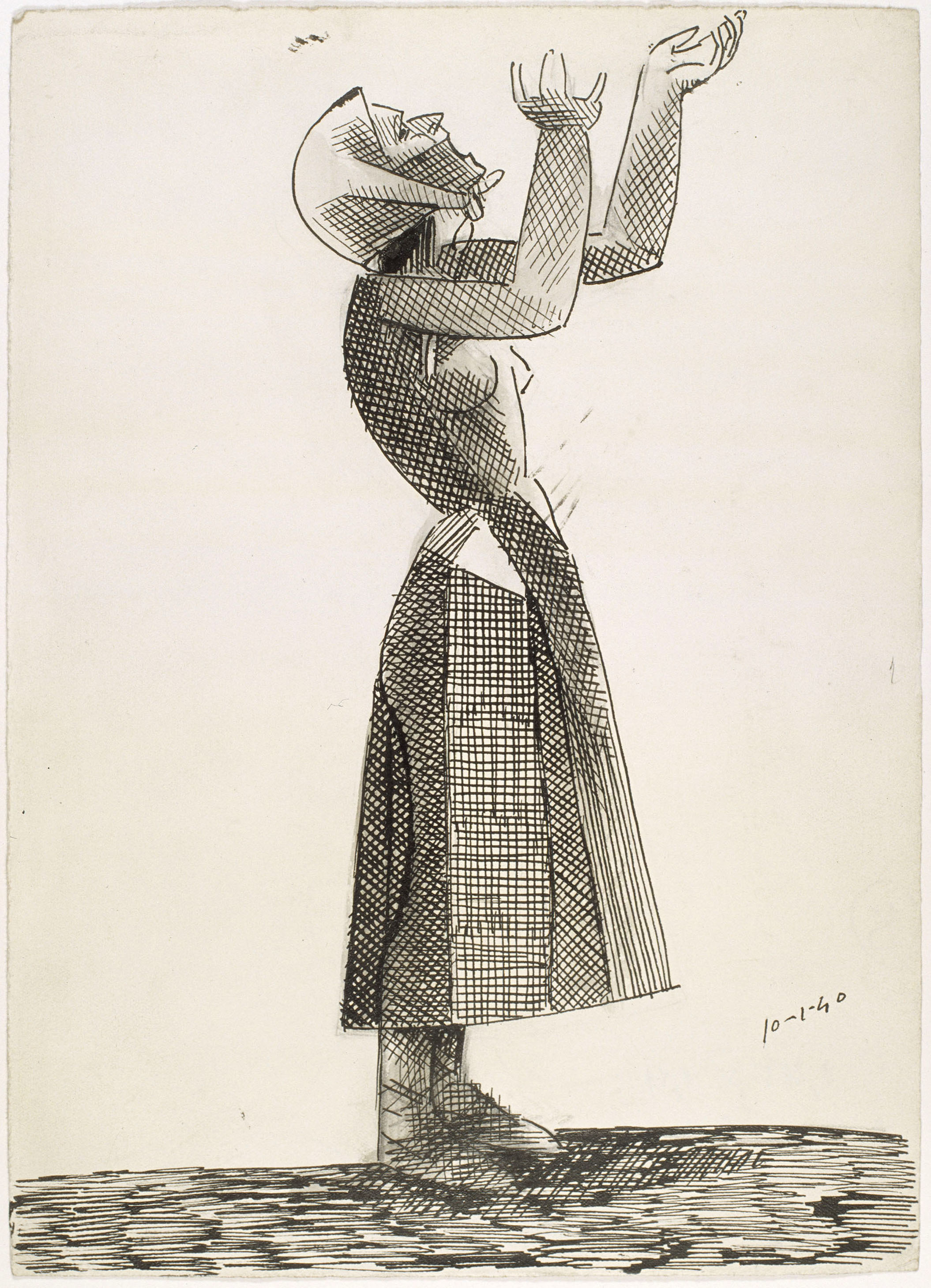 image for: Juli González - Camperola amb els braços alcats (Paysanne les bras levées) - 18 de gener de 1940