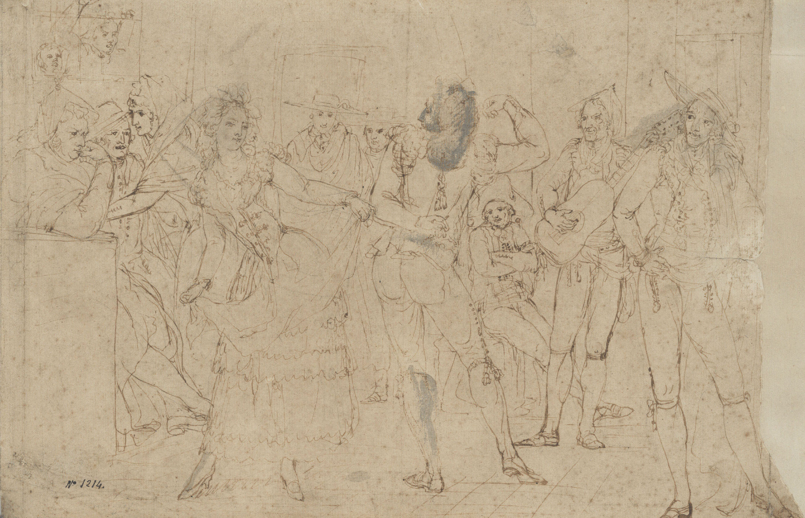 image for: Josep Bernat Flaugier - Escena de dansa espanyola: pas de bolero - Cap a 1800-1812