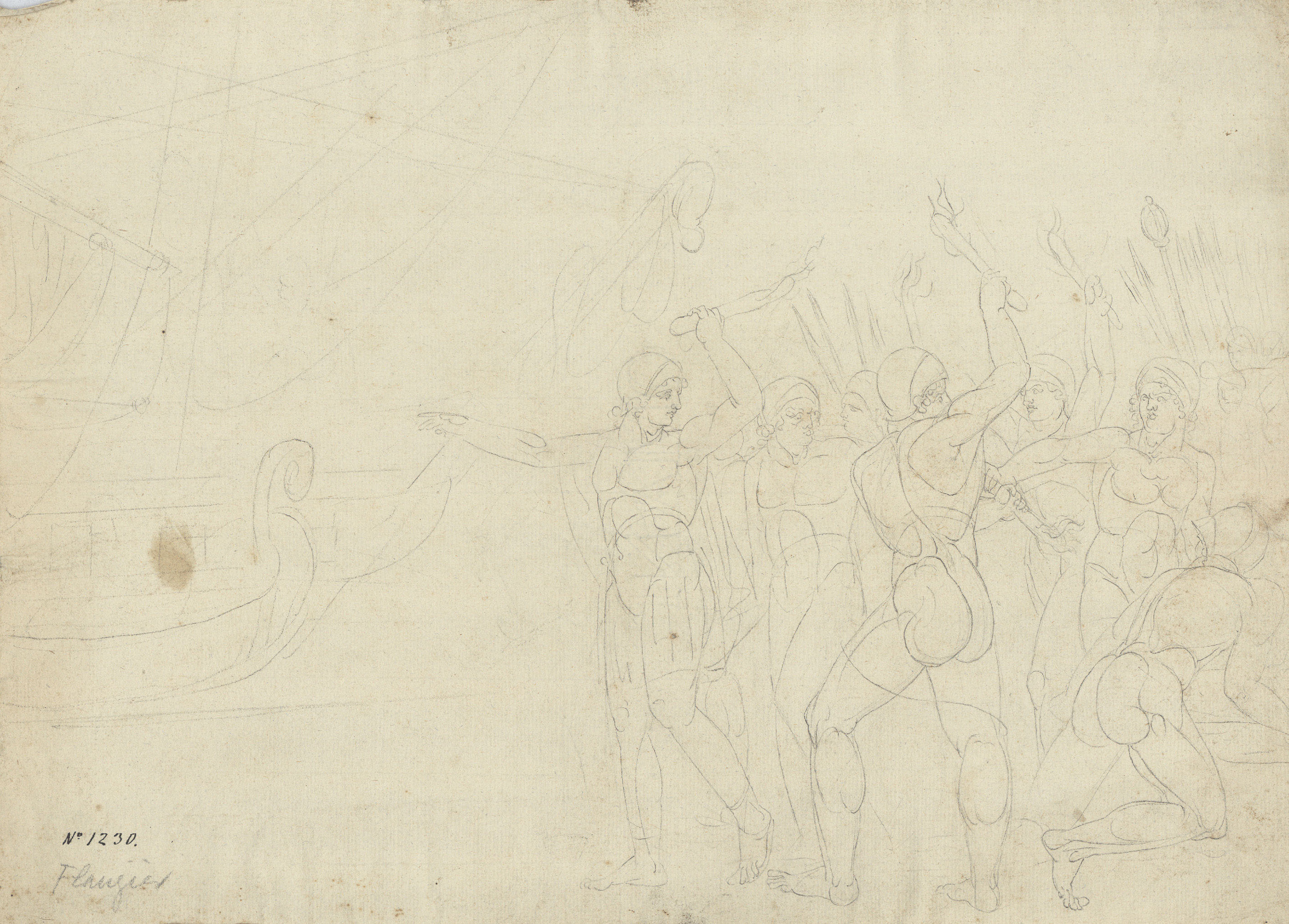 image for: Josep Bernat Flaugier - Les dones troianes cremant les naus - Cap a 1800-1812